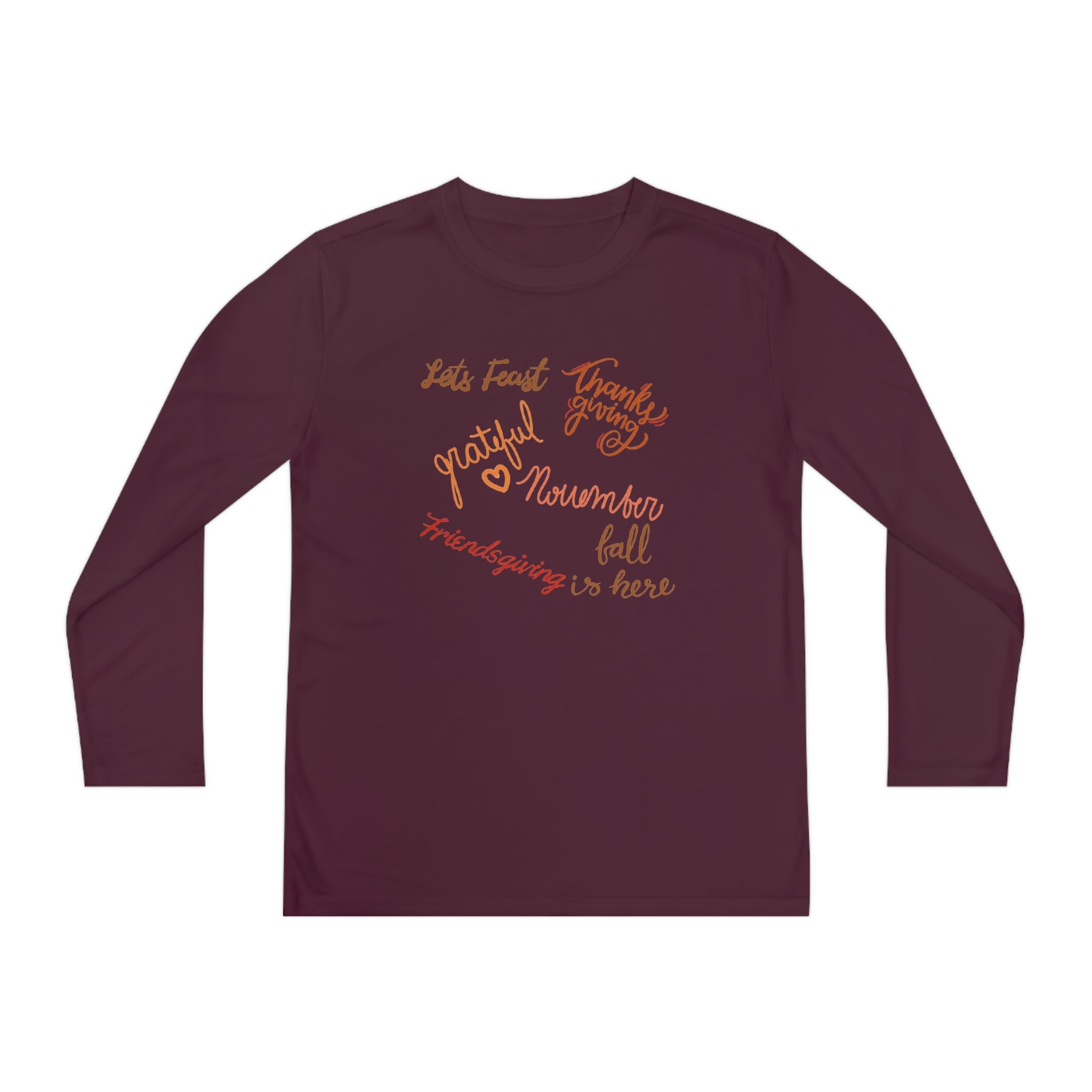 Thanksgiving Season Youth Long Sleeve Competitor Tee
