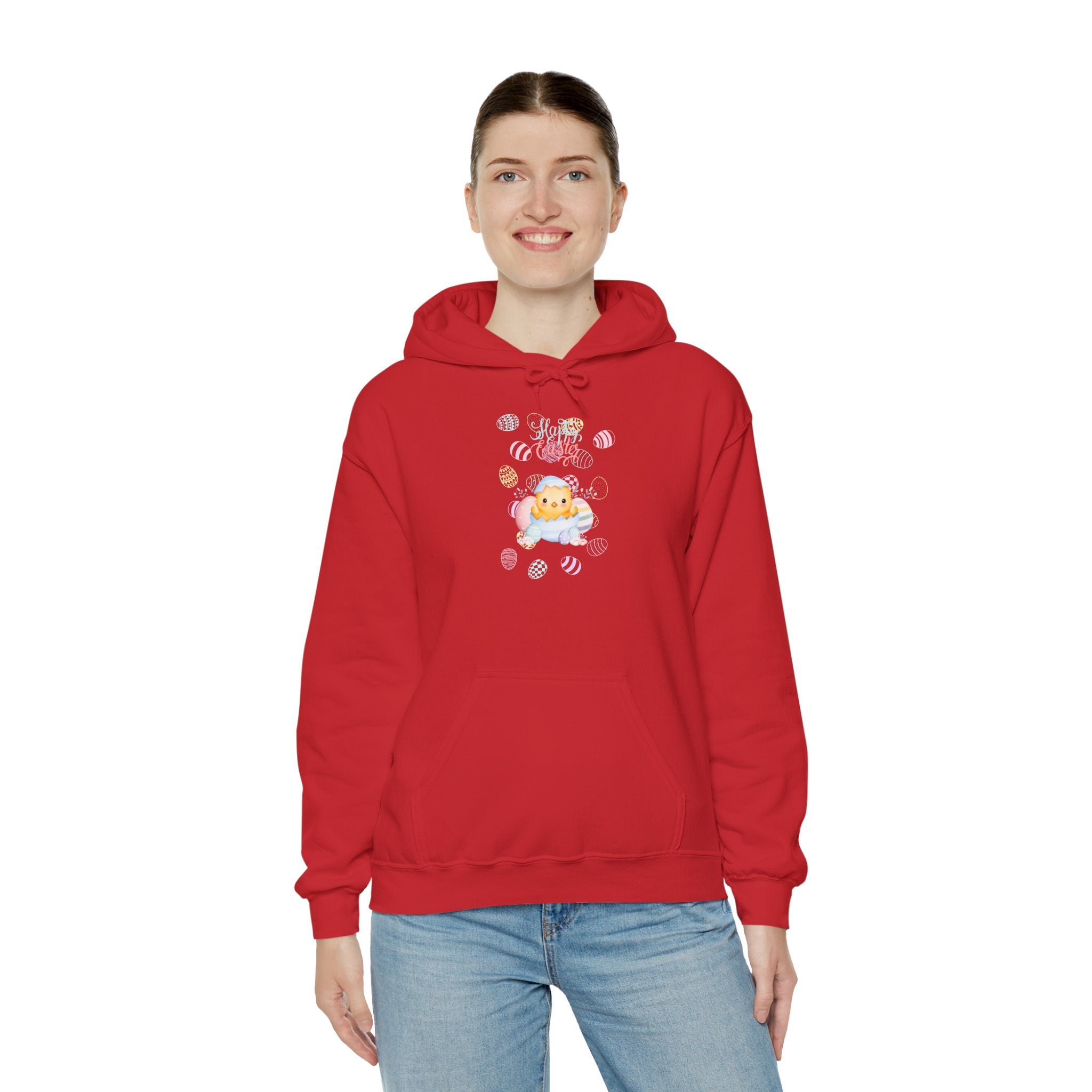 Chick Happy Easter Hooded Sweatshirt