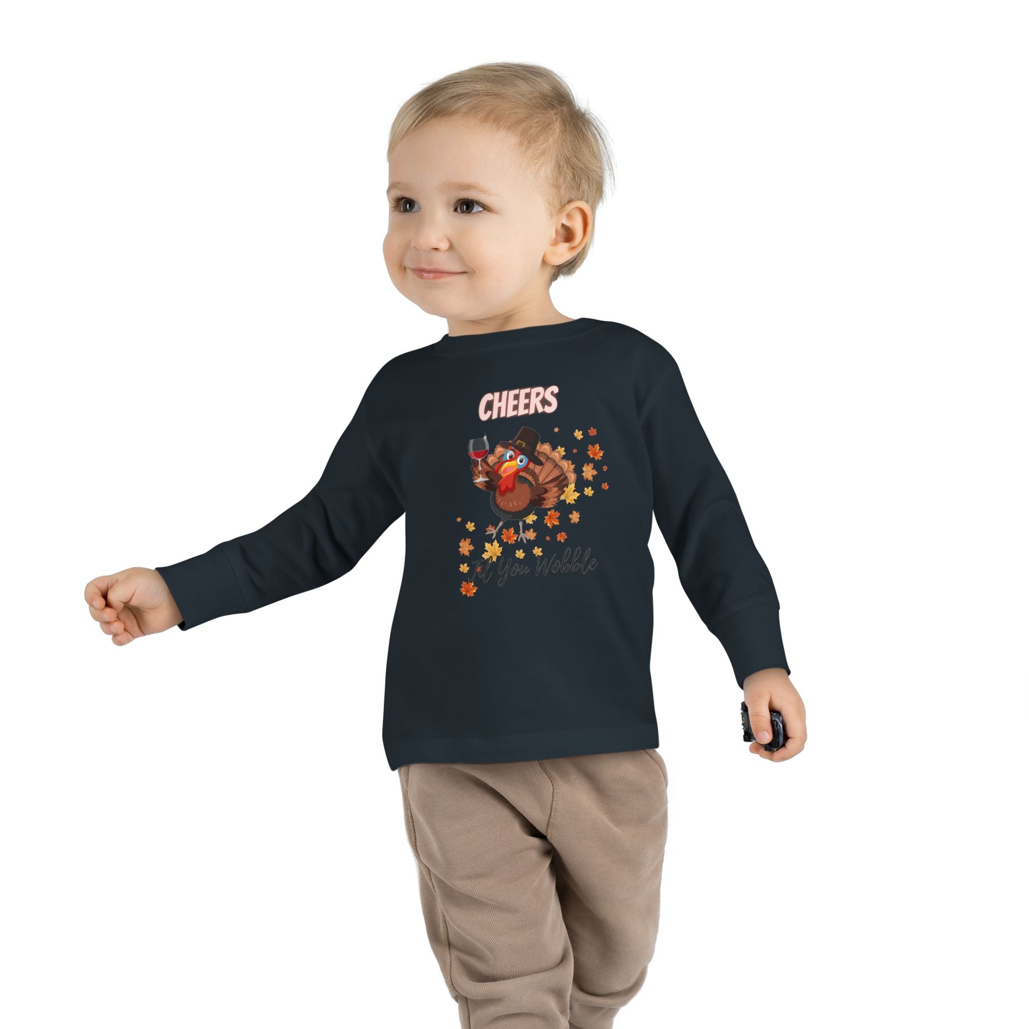 Cheers Til You Wobble Toddler Long Sleeve Tee