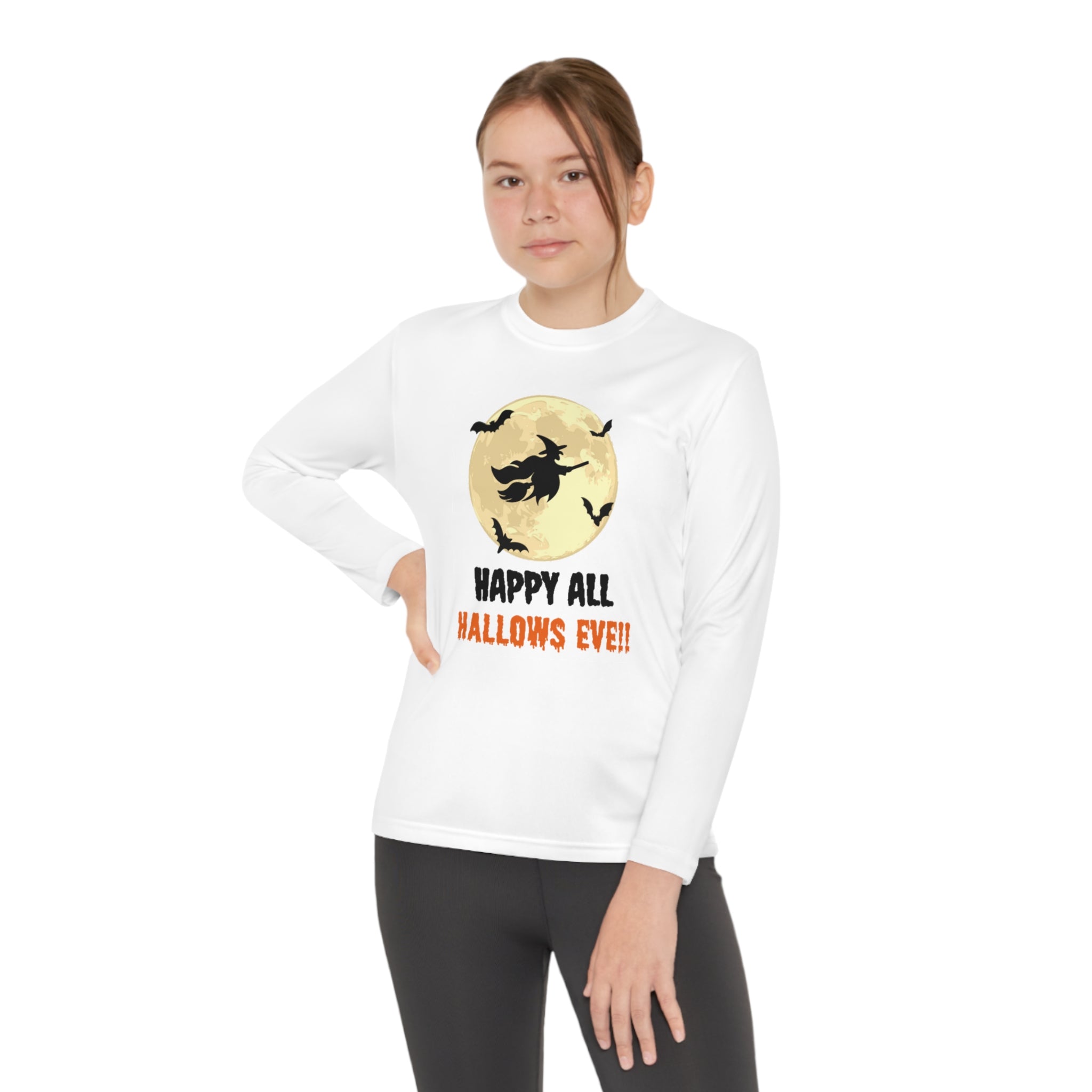 Happy All Hallows Eve Youth Long Sleeve Competitor Tee