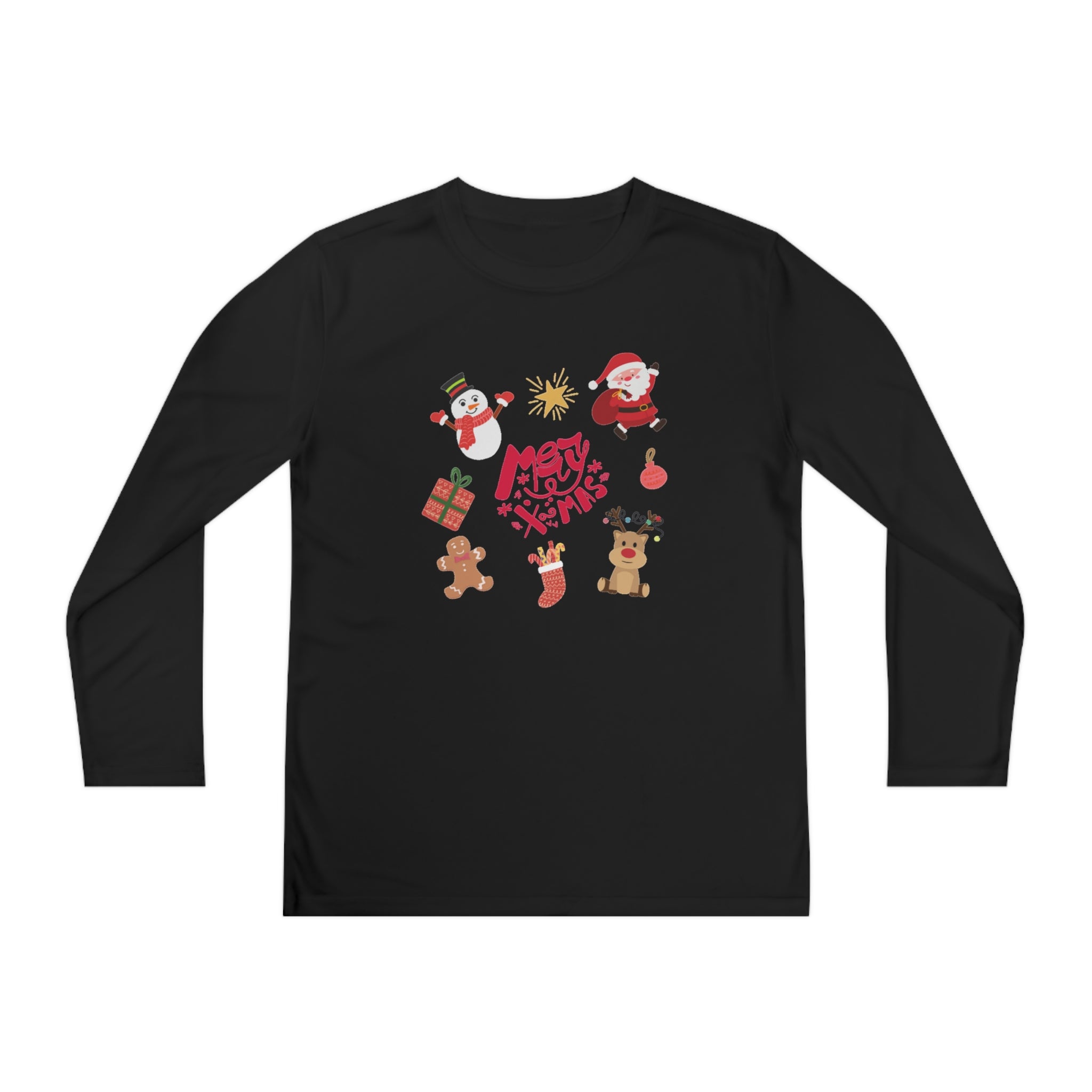 Merry Christmas Crew Youth Long Sleeve Competitor Tee