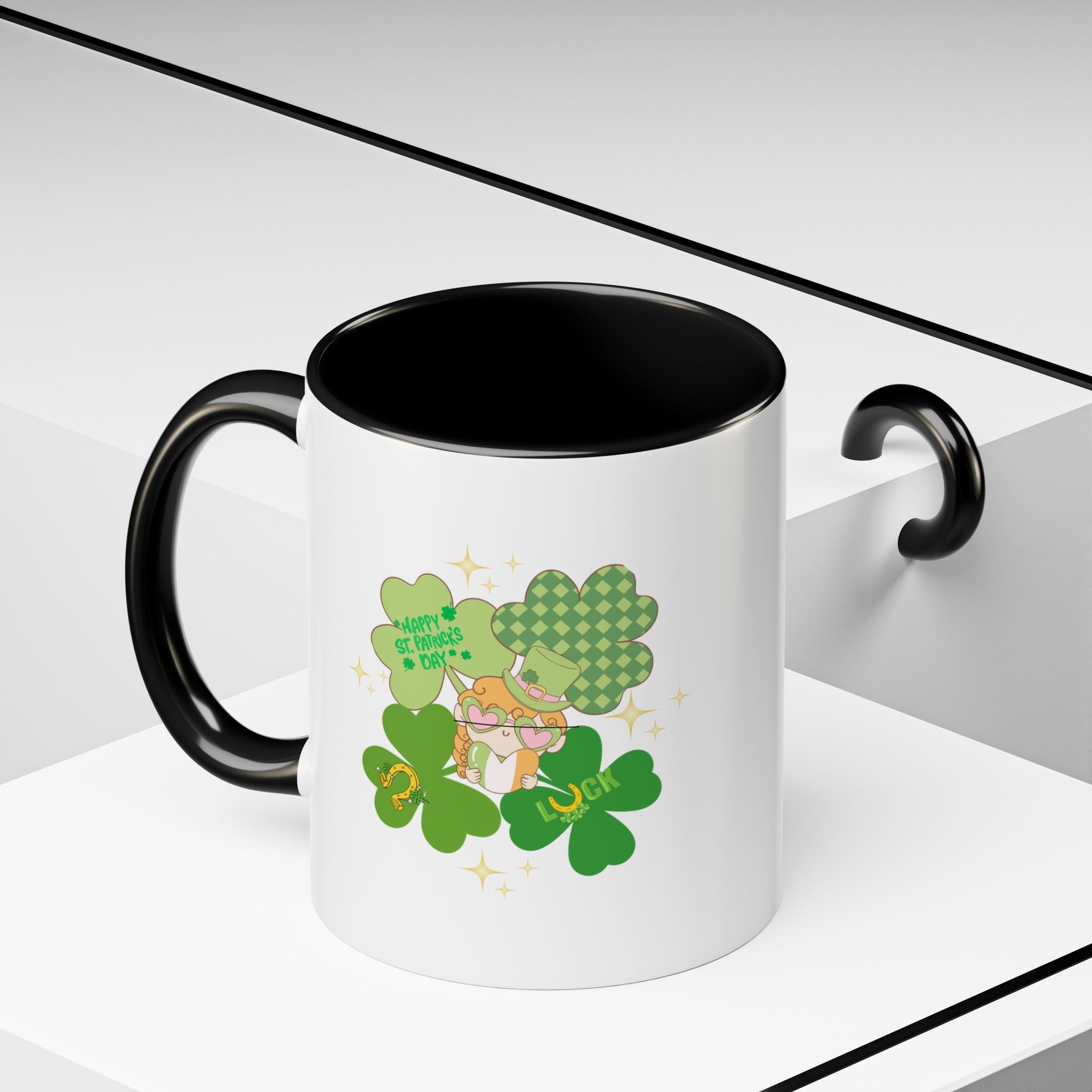 Retro St. Paddy's Day Accent Coffee Mug - 11oz & 15oz
