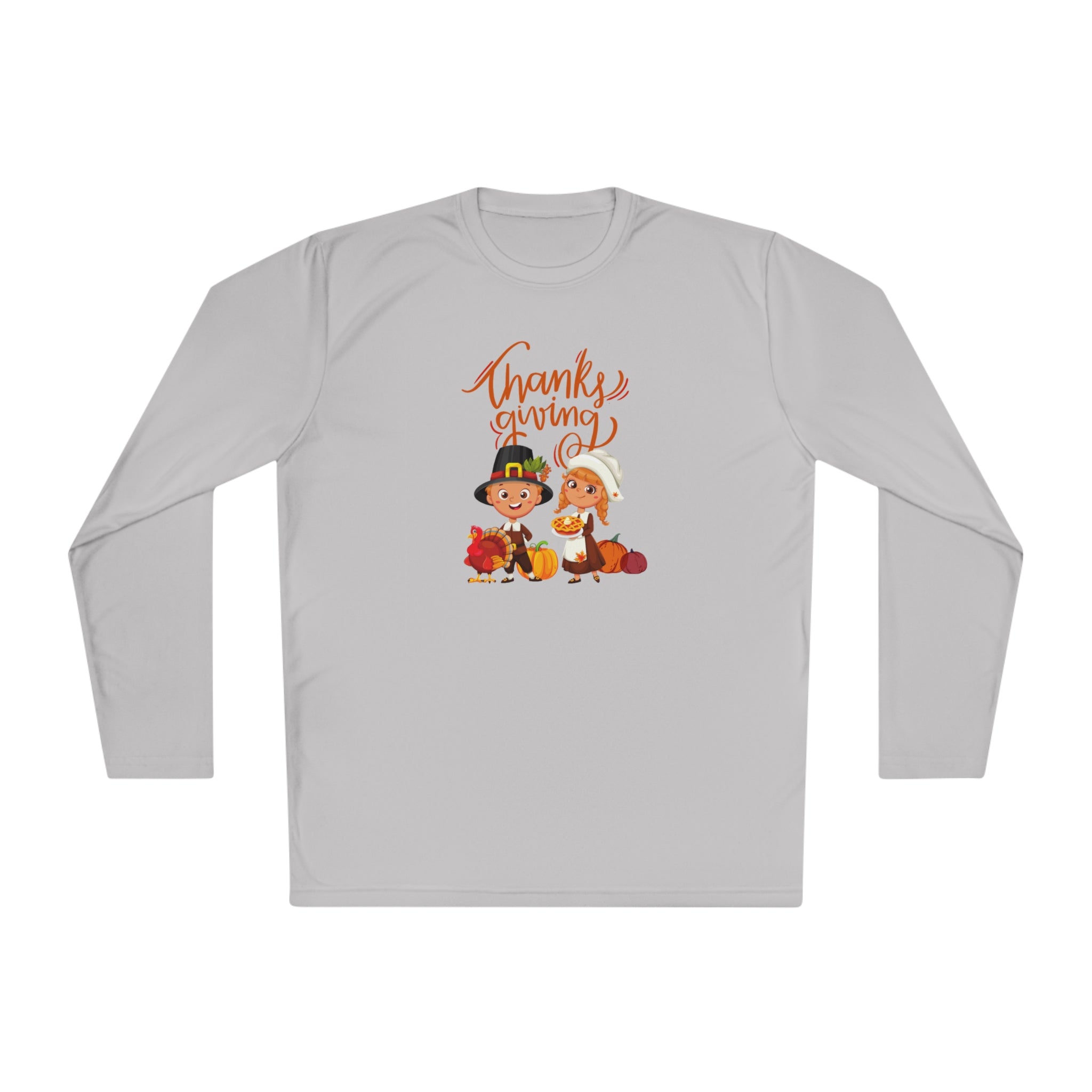Happy Thanksgiving Unisex Lightweight Long Sleeve Tee