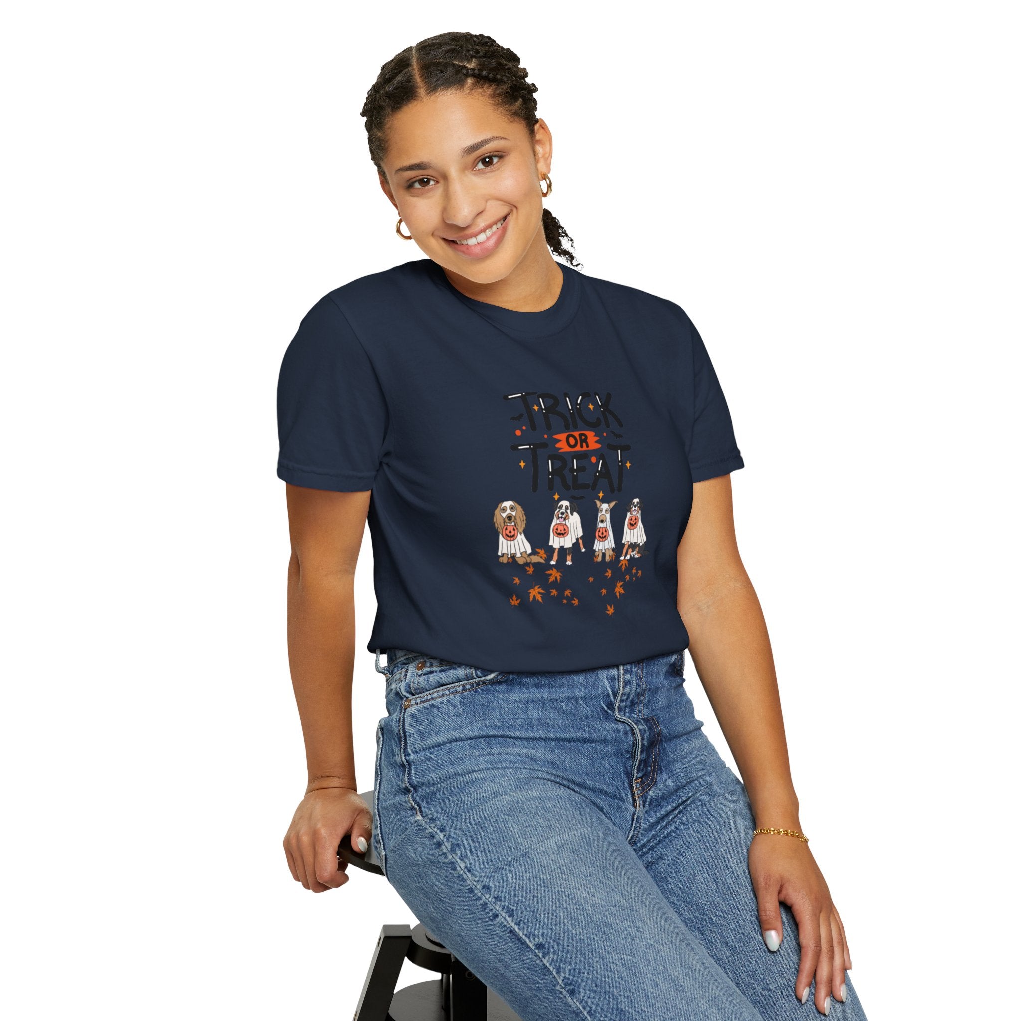 Pooch Trick or Treat Unisex Garment-Dyed T-shirt