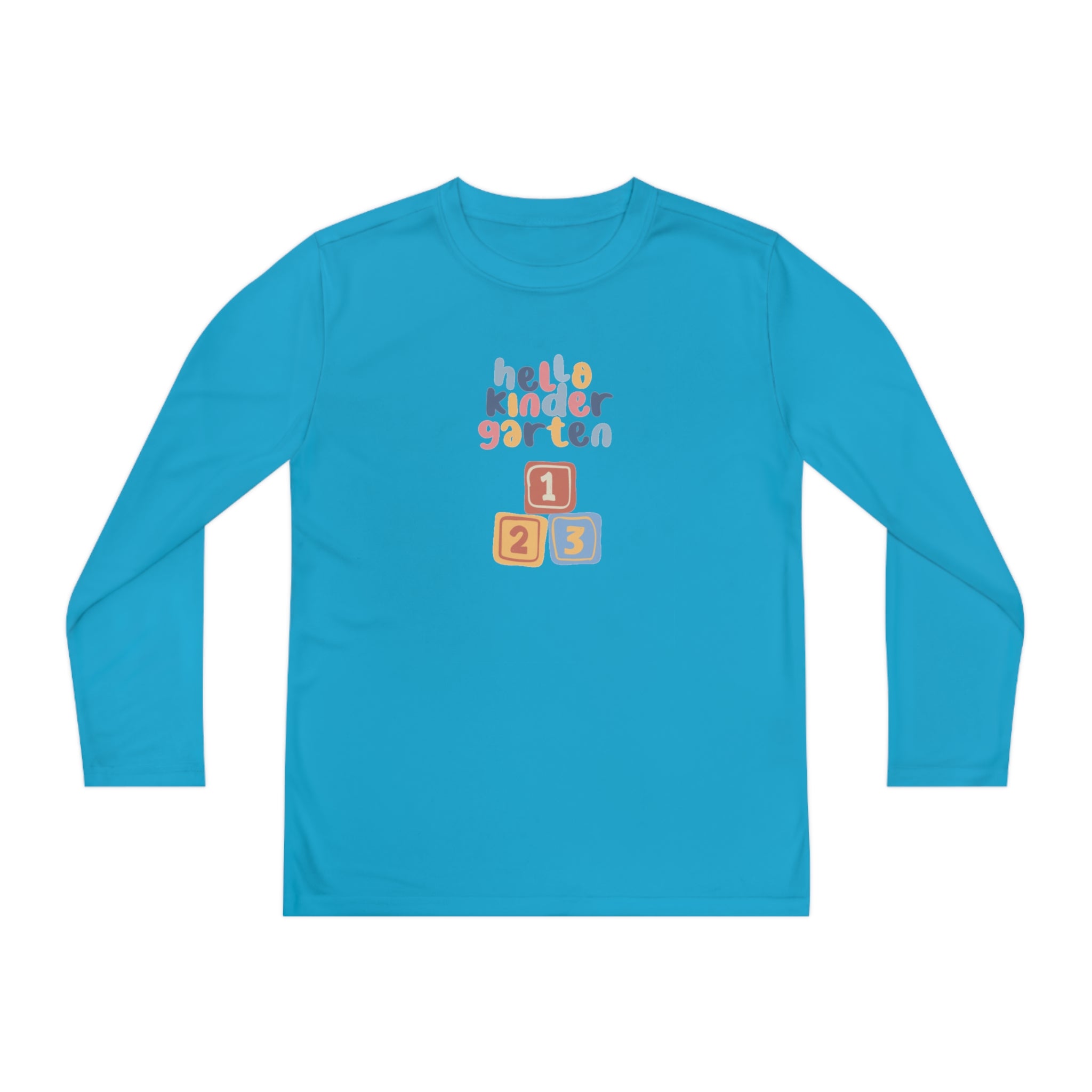 Hello Kindergarten Youth Long Sleeve Competitor Tee