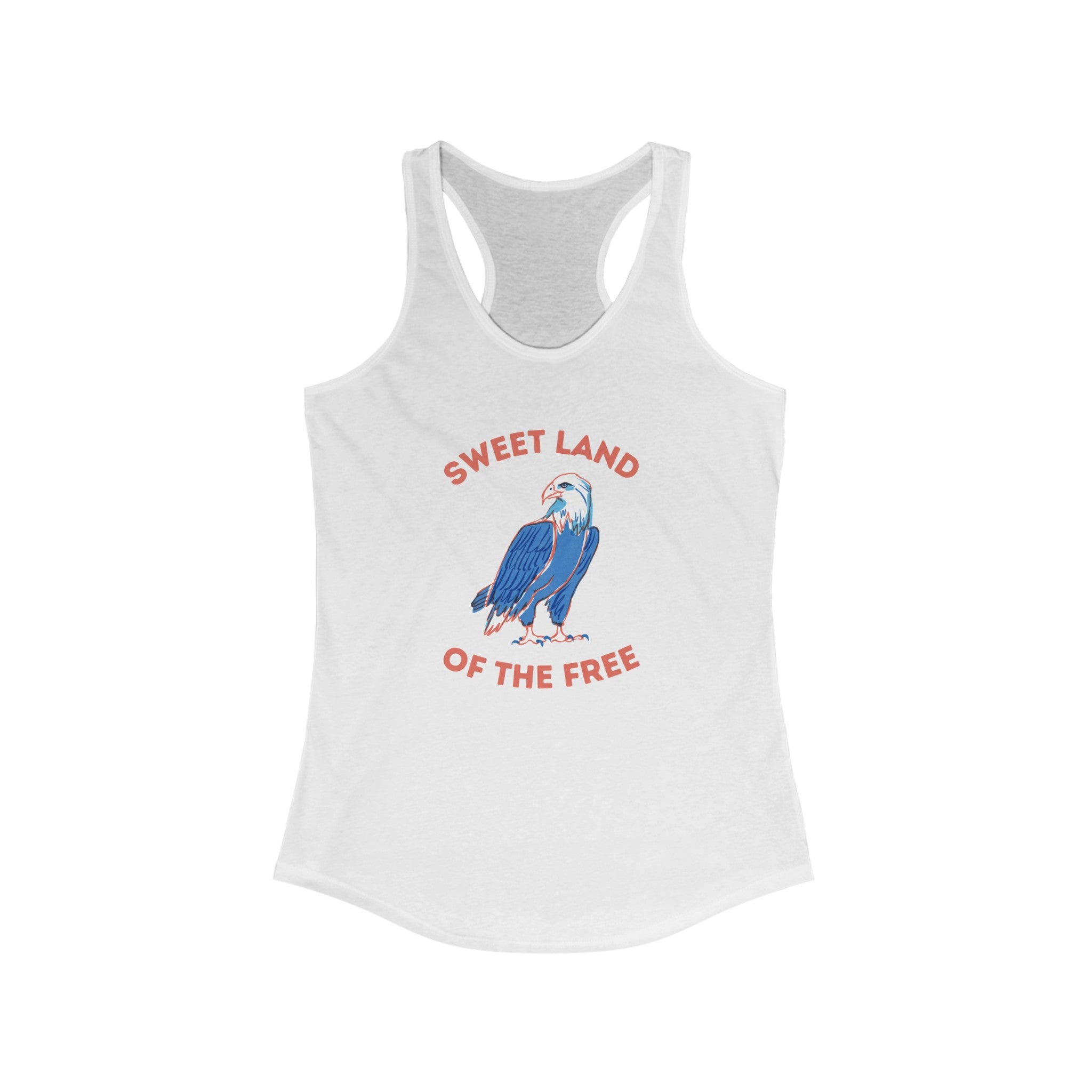 Sweet Land Of The Free Women's Ideal Racerback Tank