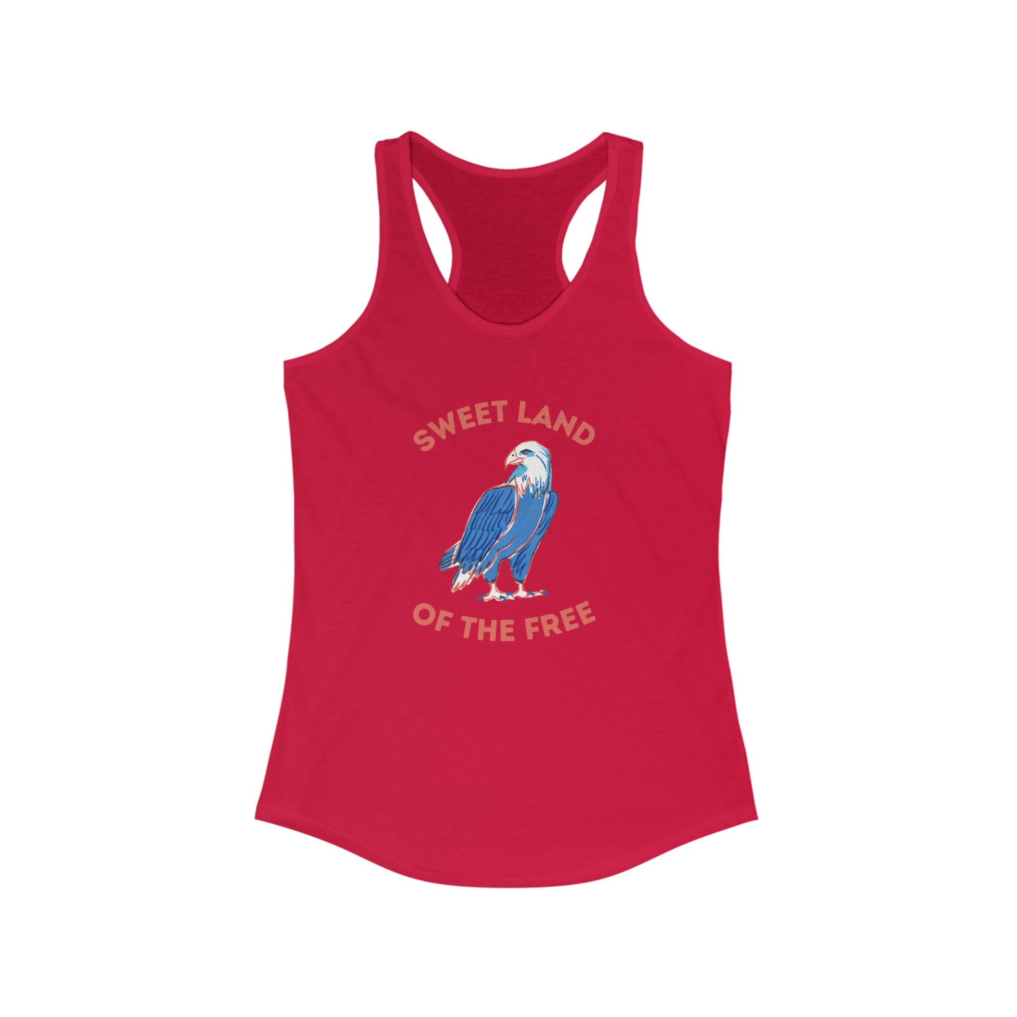 Sweet Land Of The Free Women's Ideal Racerback Tank