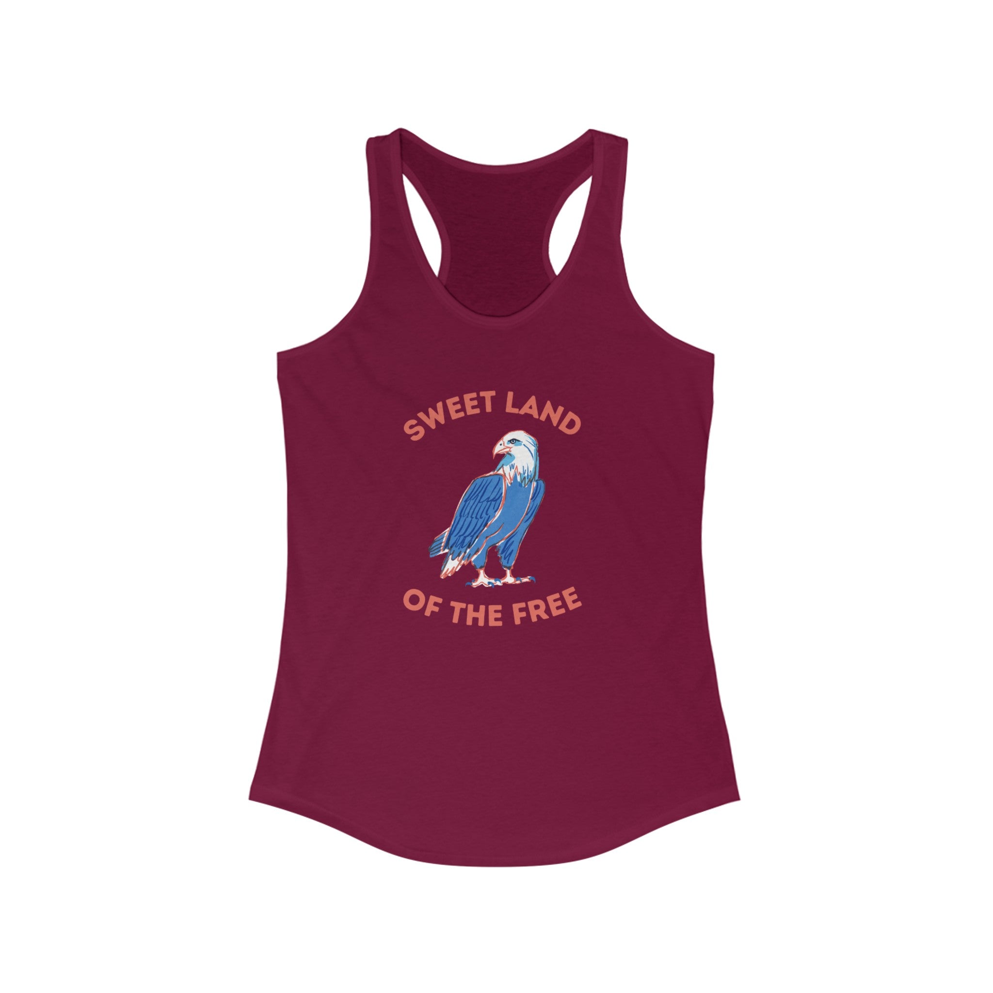 Sweet Land Of The Free Women's Ideal Racerback Tank