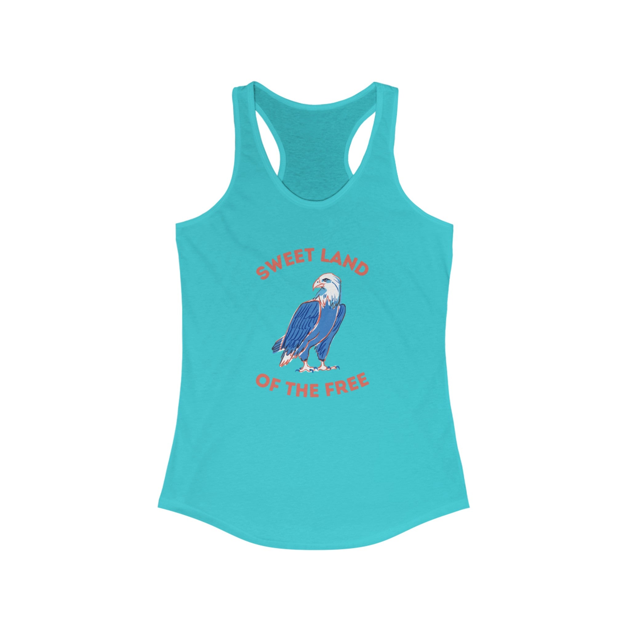 Sweet Land Of The Free Women's Ideal Racerback Tank