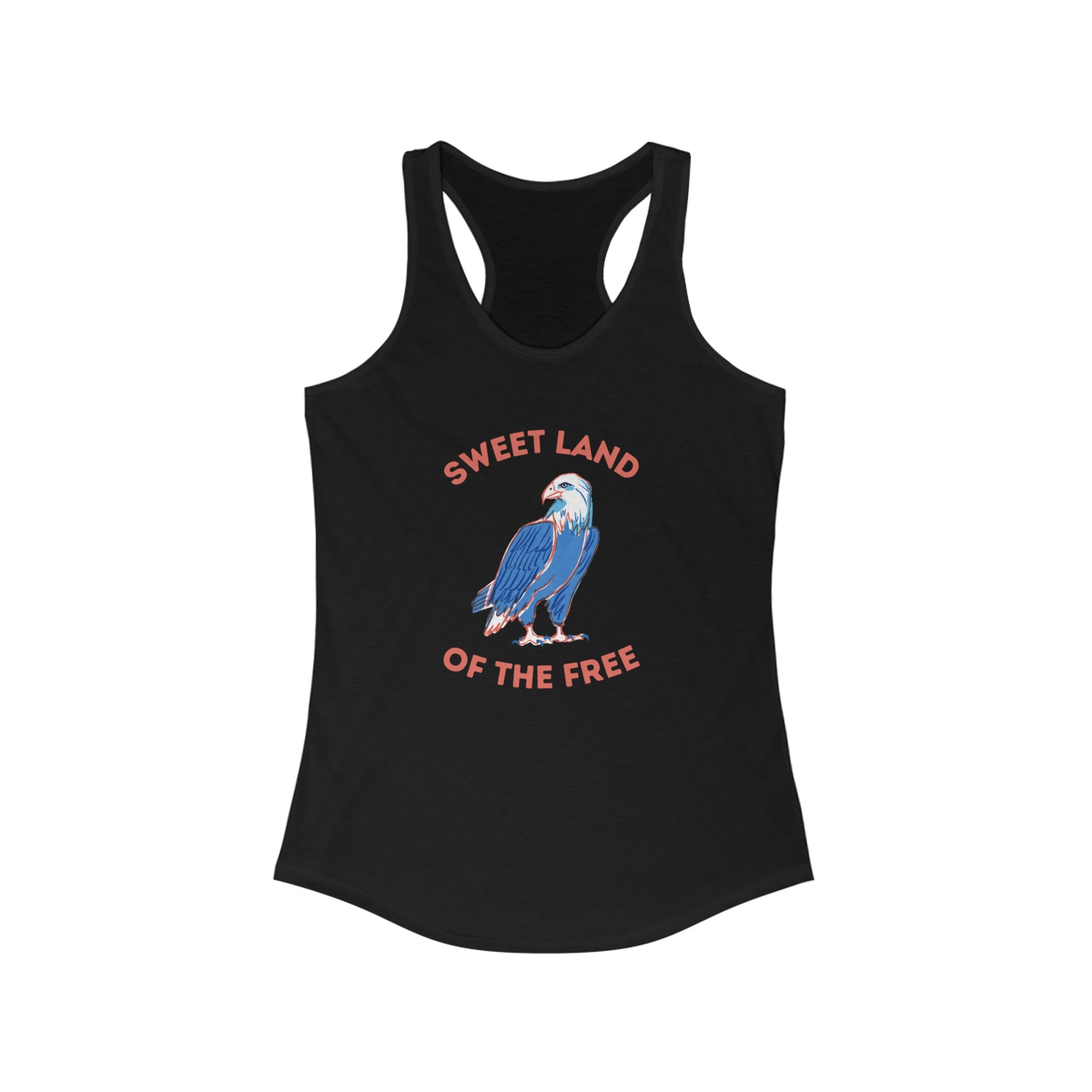 Sweet Land Of The Free Women's Ideal Racerback Tank