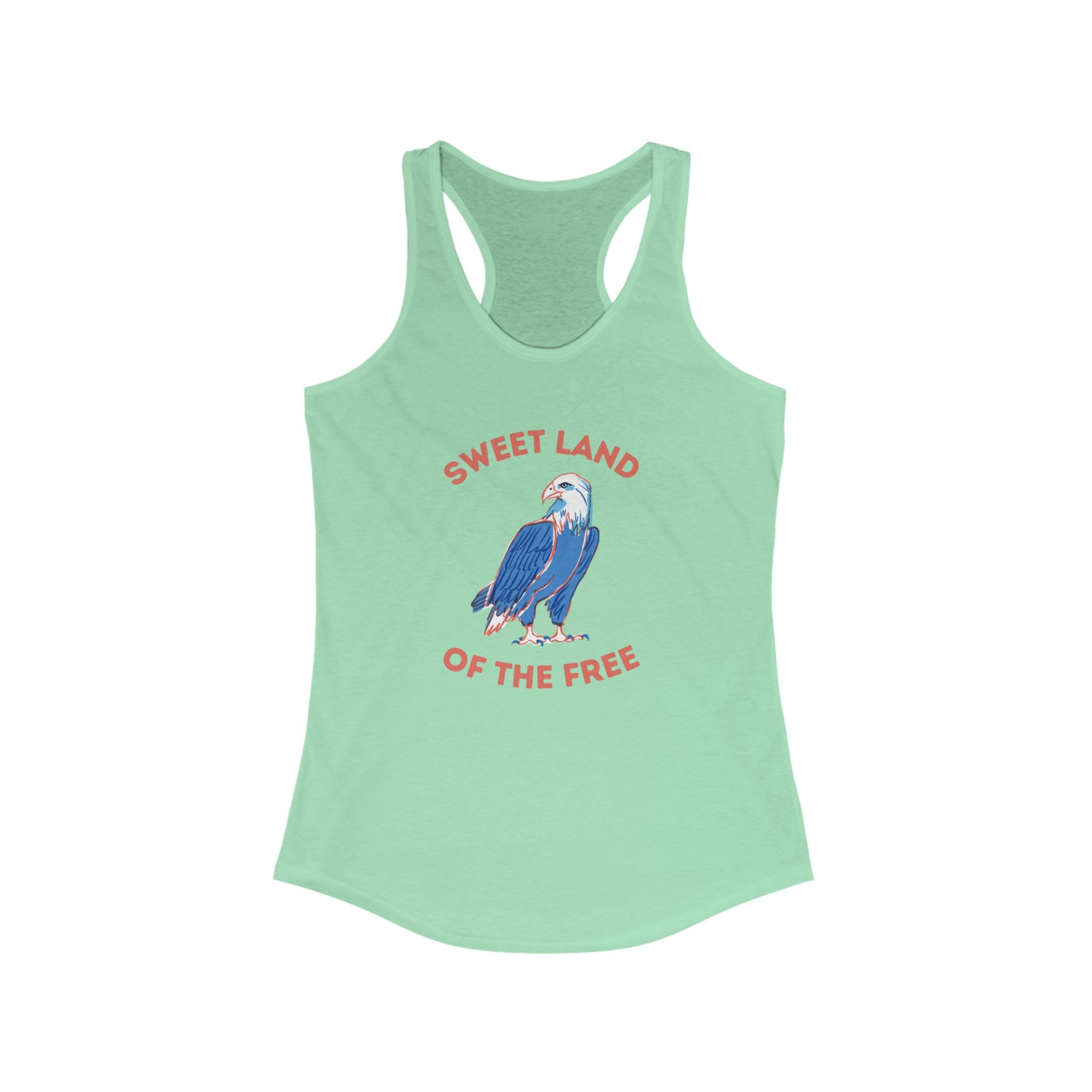 Sweet Land Of The Free Women's Ideal Racerback Tank