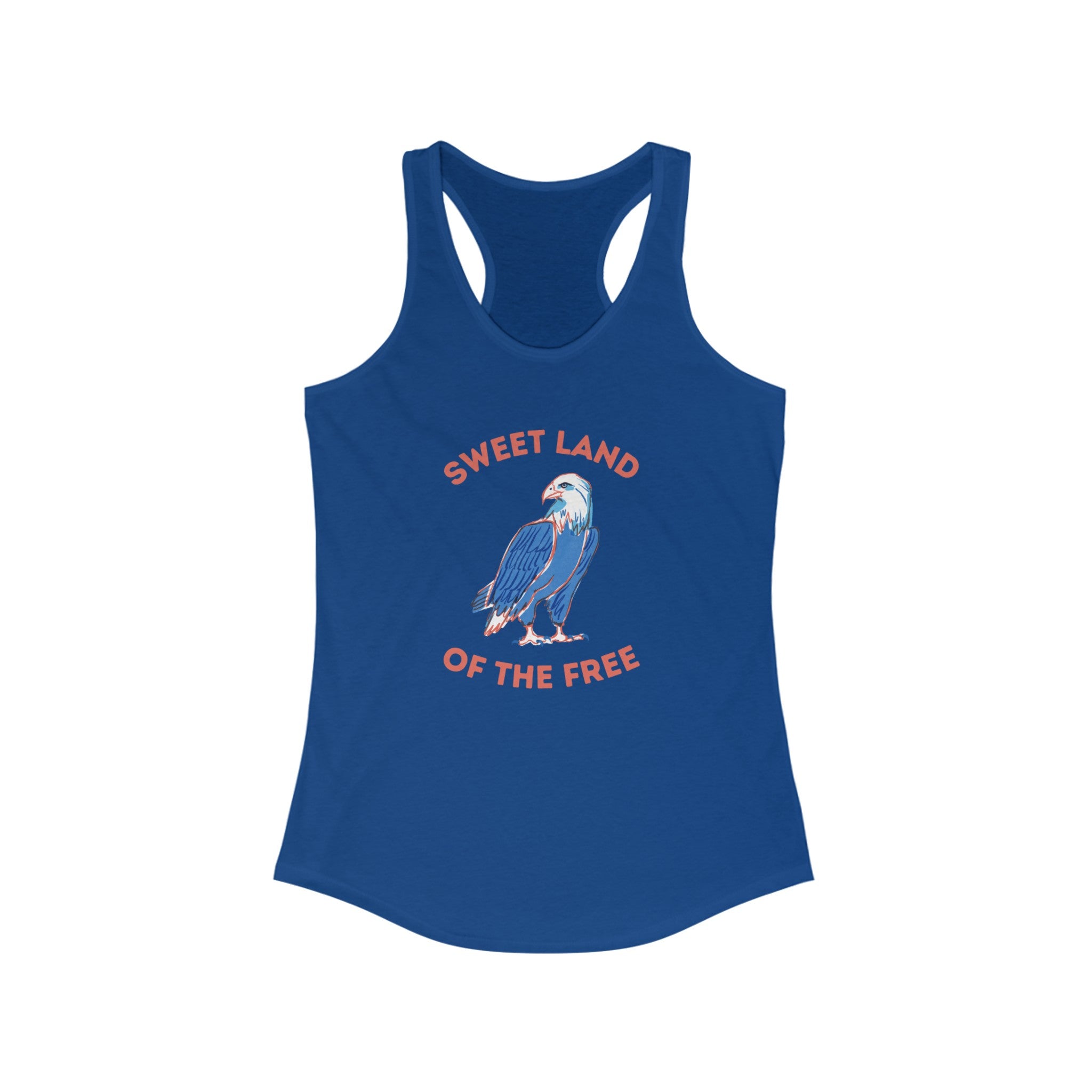 Sweet Land Of The Free Women's Ideal Racerback Tank