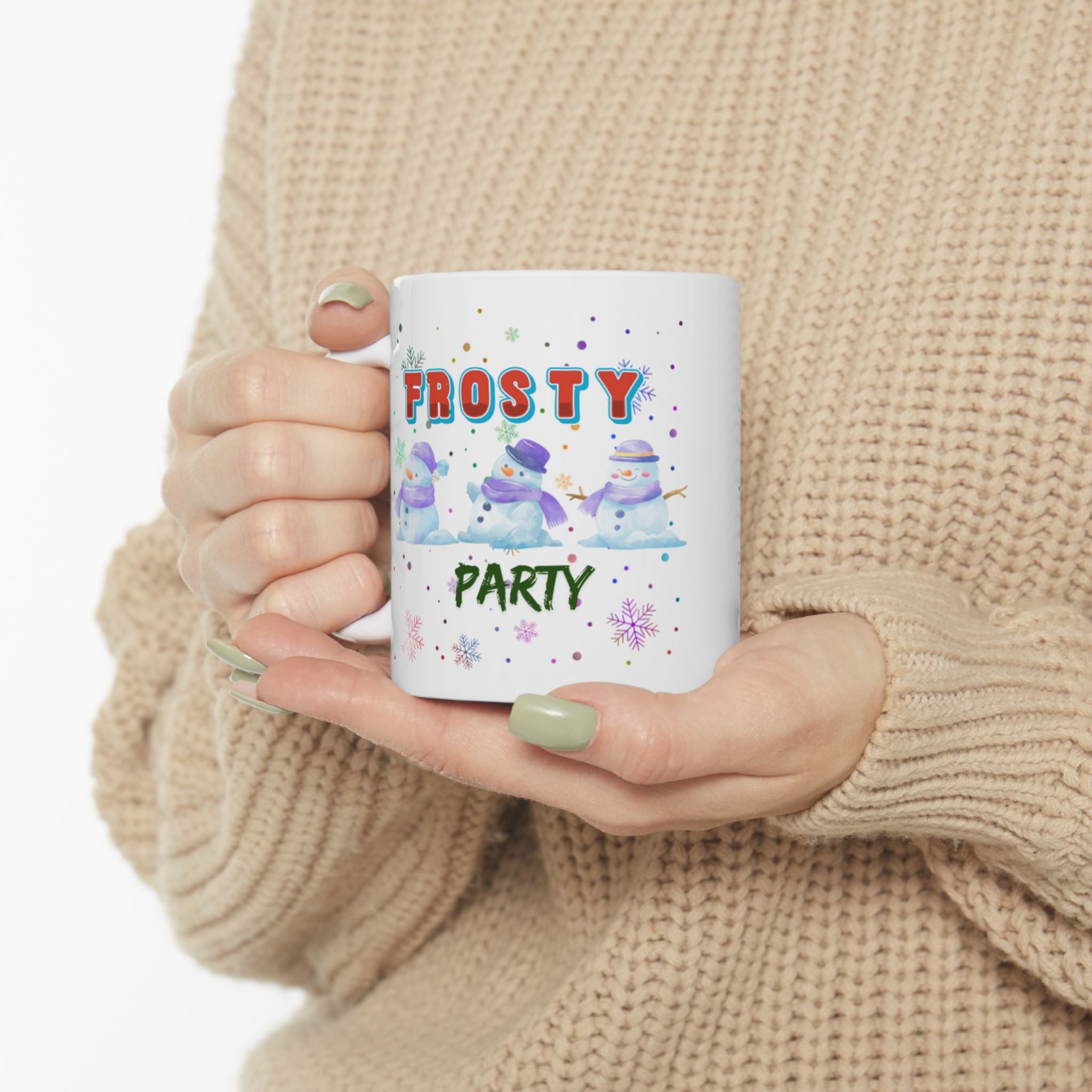 Frosty Party Ceramic Mug, (11oz, 15oz)