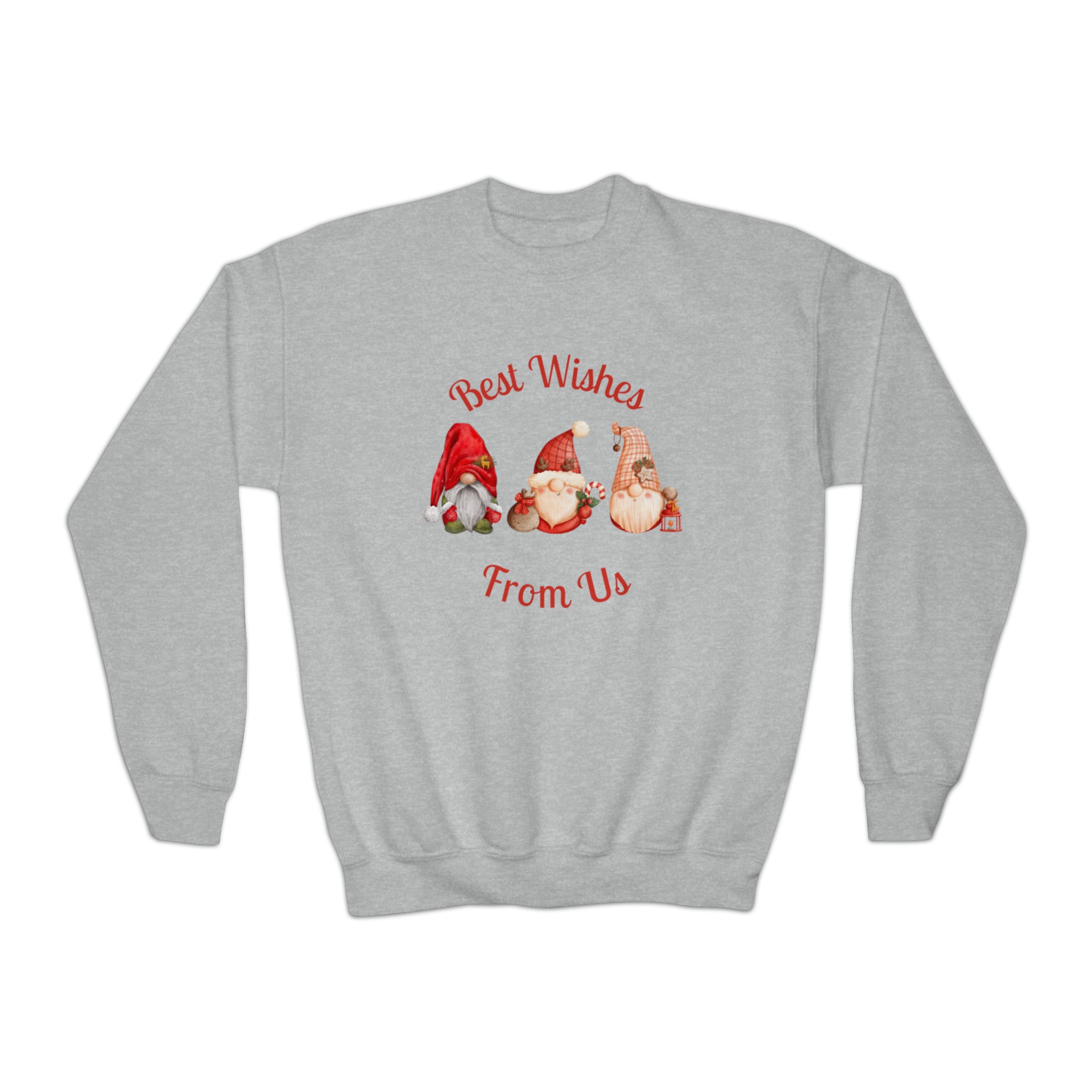 Gnome Best Wishes Youth Crewneck Sweatshirt