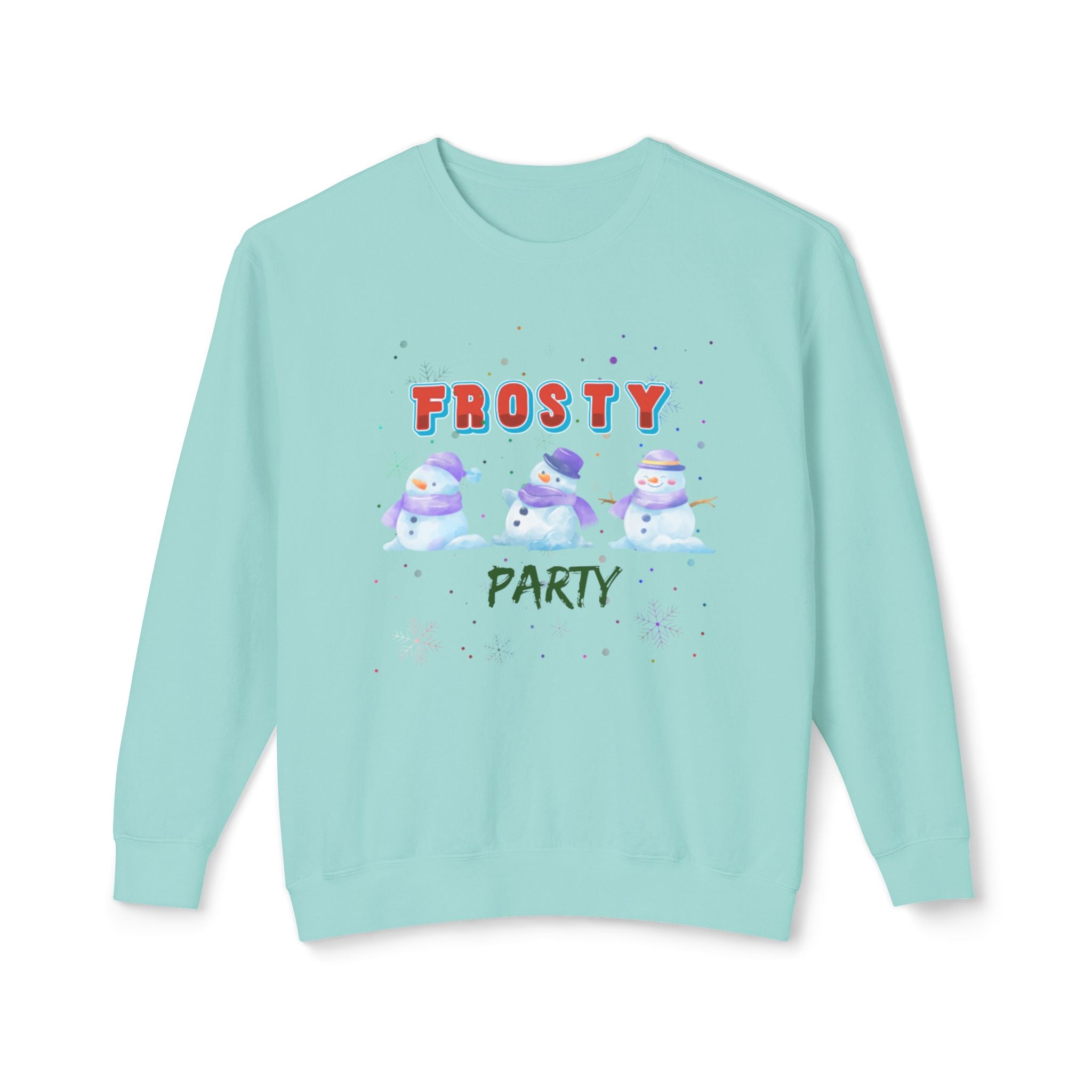 Frosty Party Unisex Lightweight Crewneck Sweatshirt