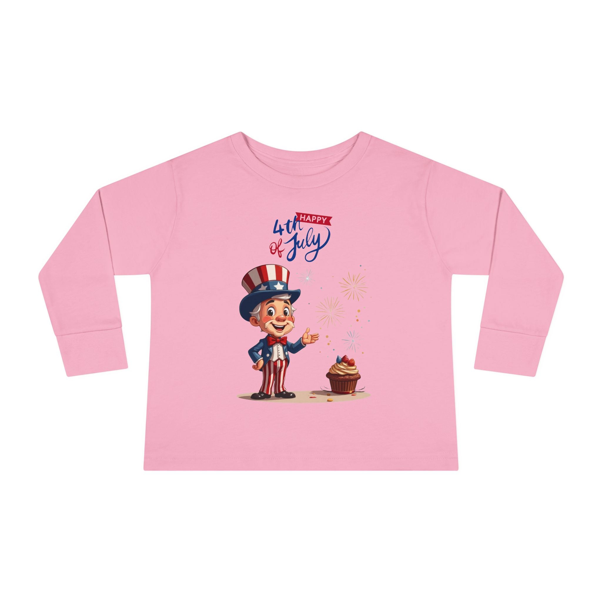 Uncle Sam 4th of July Toddler Long Sleeve Tee