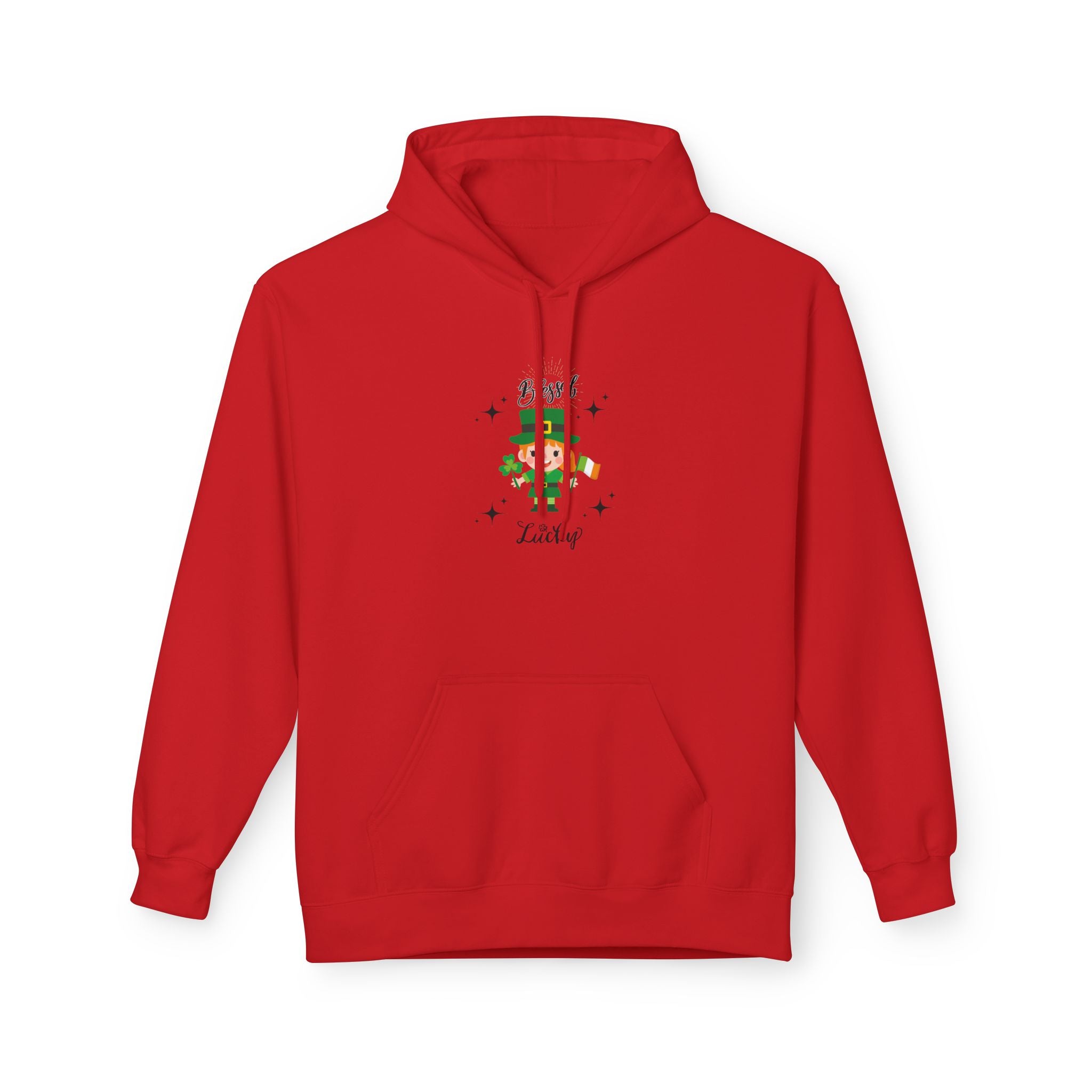 Blessed & Lucky Unisex Fleece Hoodie - Perfect for St. Patrick's Day & Year-Round Comfort