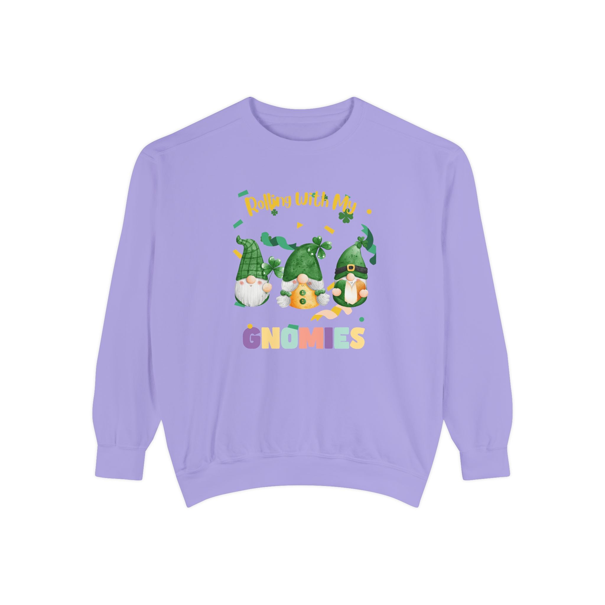 Rolling With My Gnomies Sweatshirt - Unisex Garment-Dyed Cozy Apparel