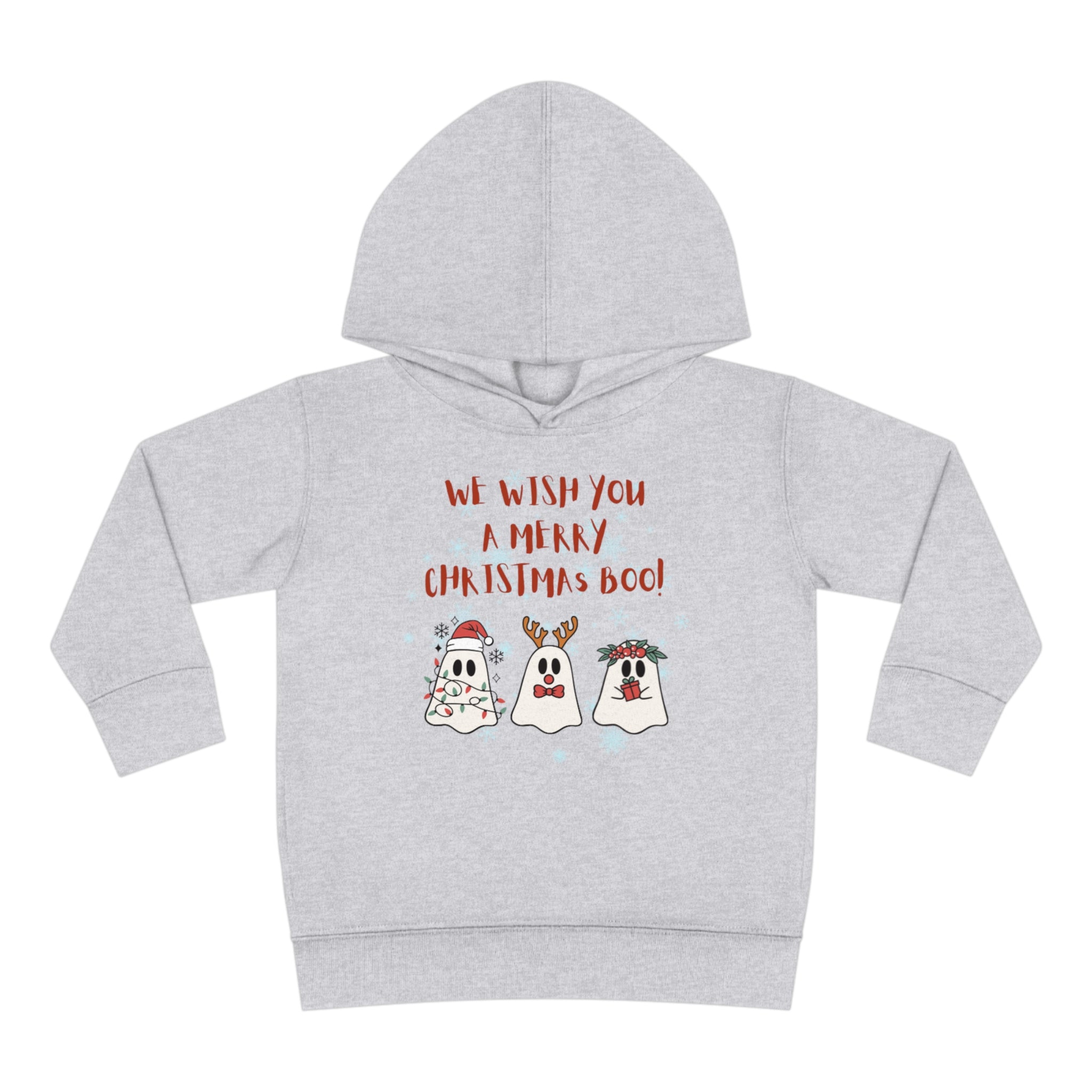 We Wish You A Merry Christmas Boo Toddler Pullover Fleece Hoodie