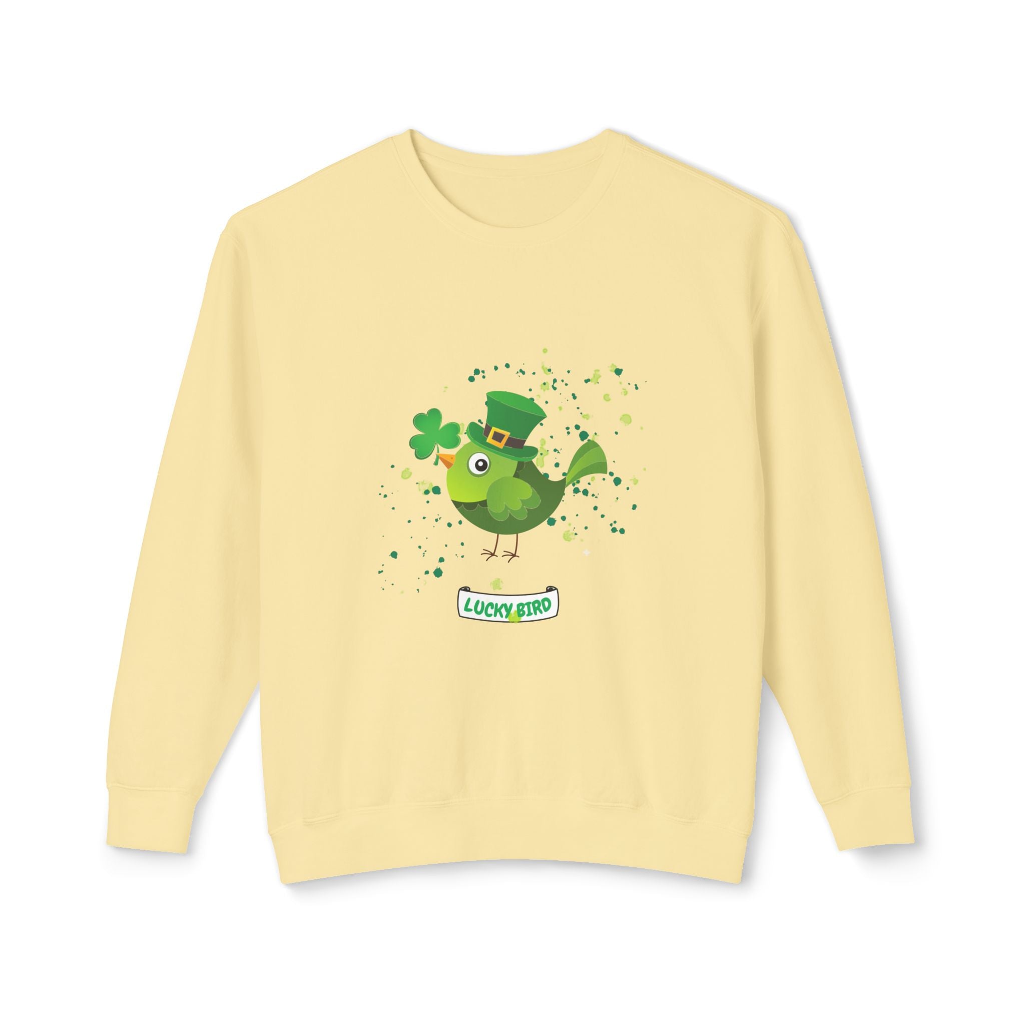 Lucky Bird St. Patrick's Day Sweatshirt - Unisex Lightweight Crewneck