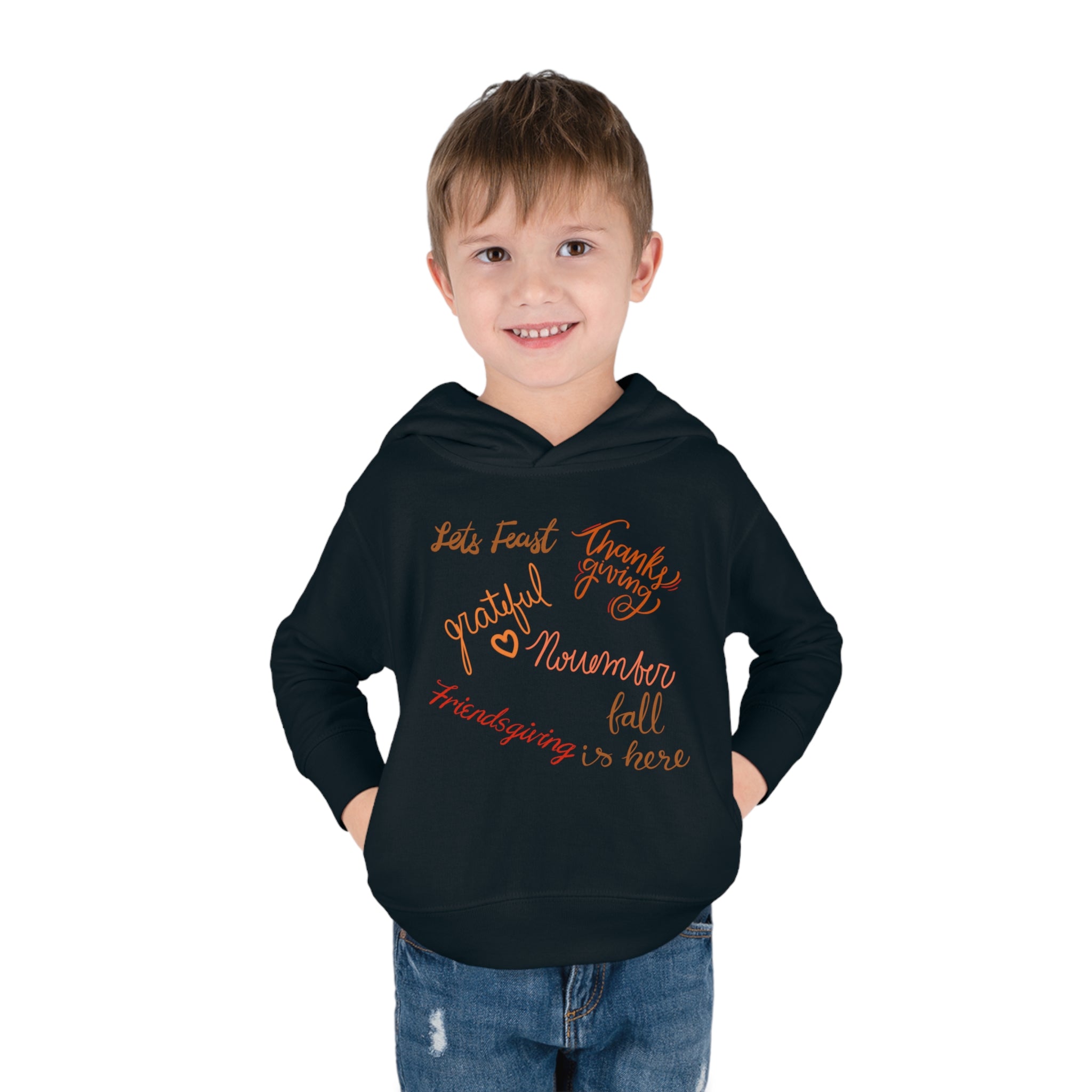 Thanksgiving Season Toddler Pullover Fleece Hoodie