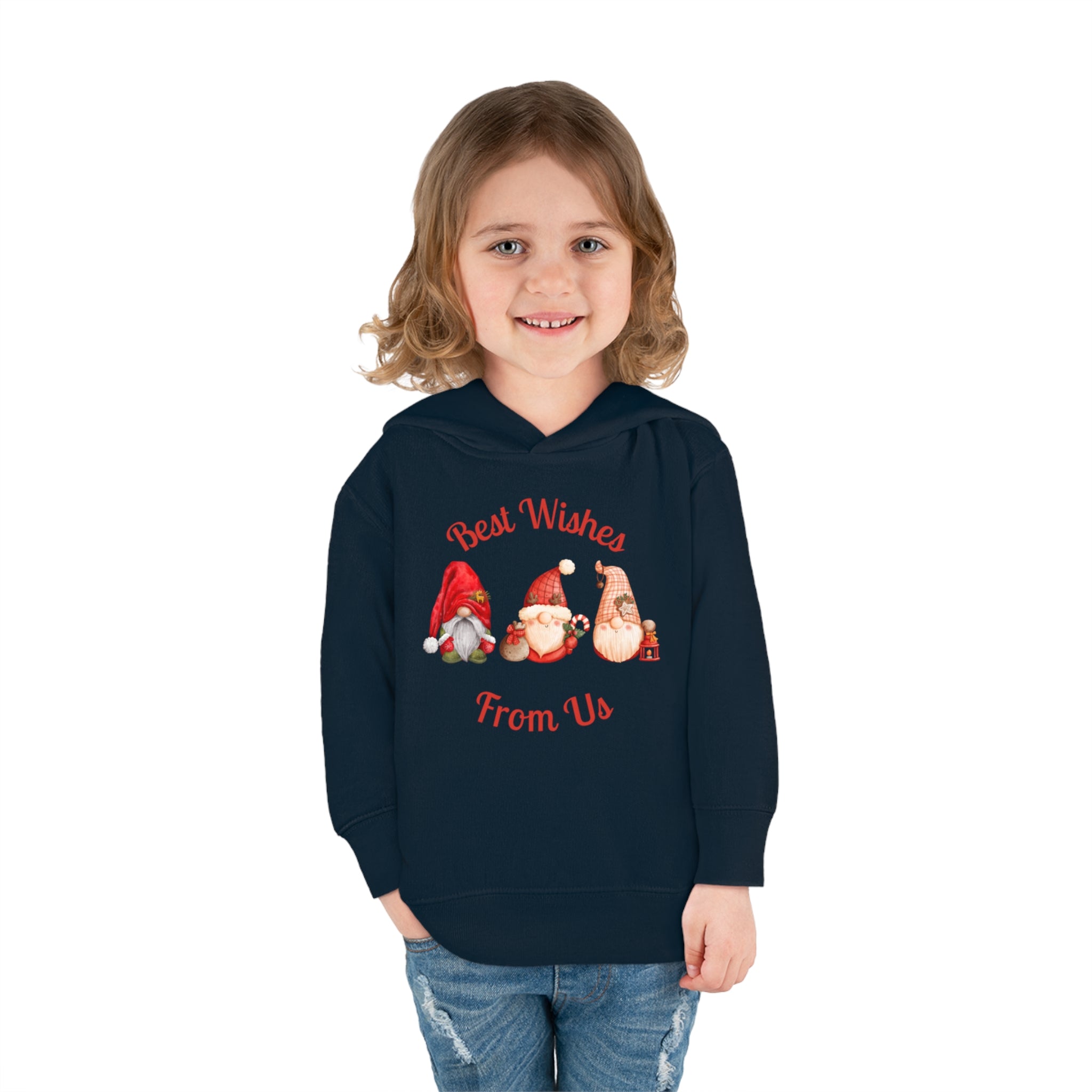 Gnome Best Wishes Toddler Pullover Fleece Hoodie