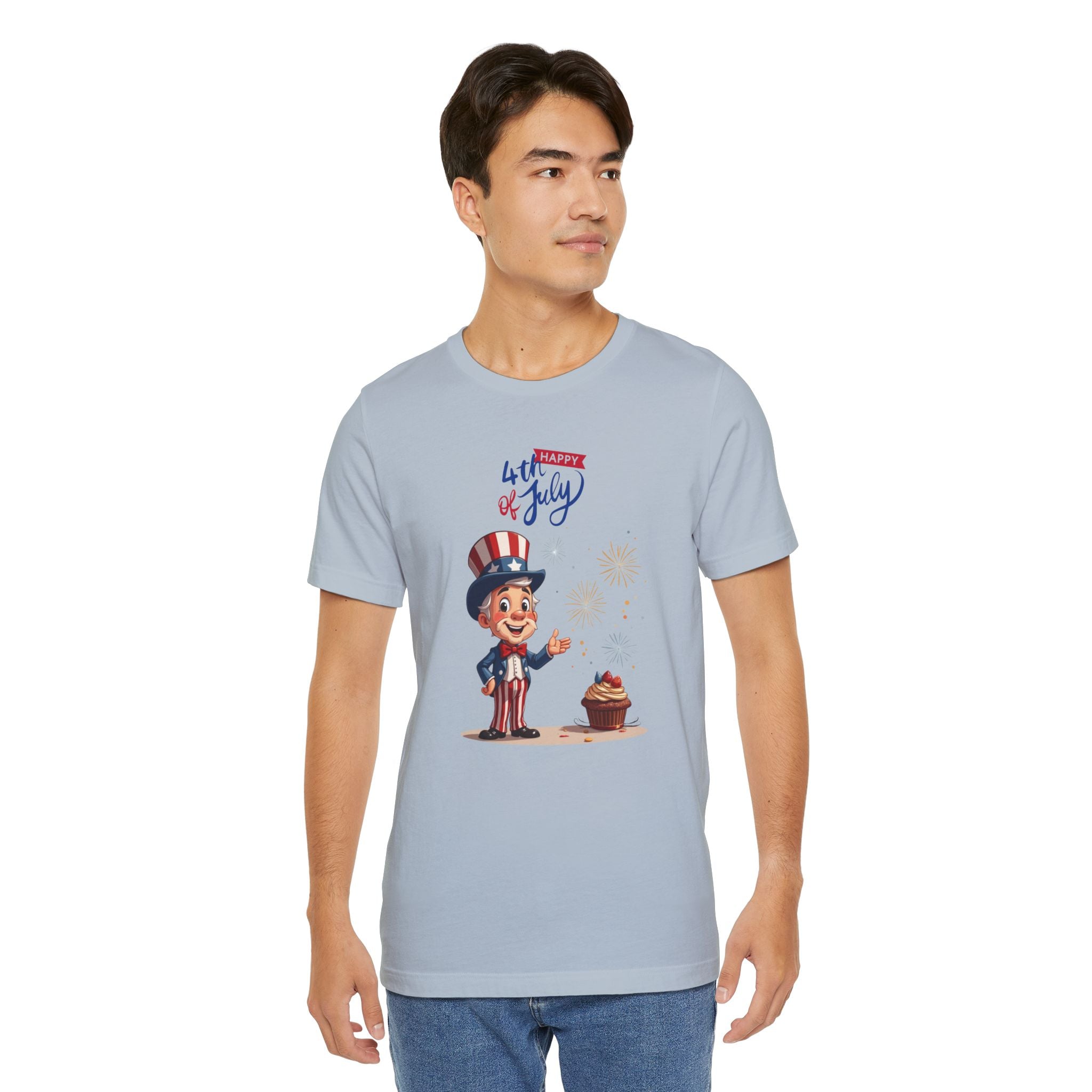 Uncle Sam Happy 4th of July Unisex Jersey T-Shirt