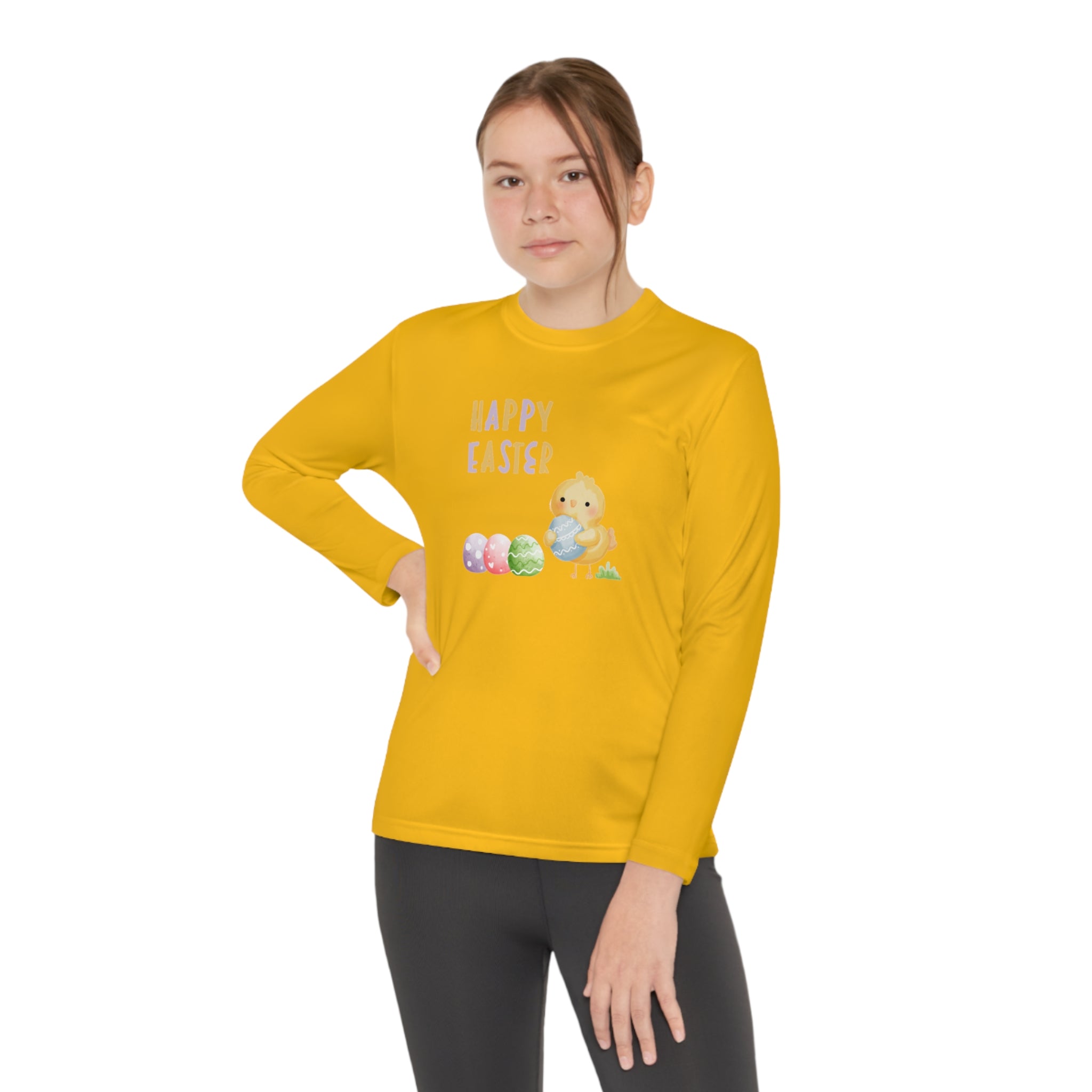 Wishing You A Happy Easter Youth Long Sleeve Competitor Tee