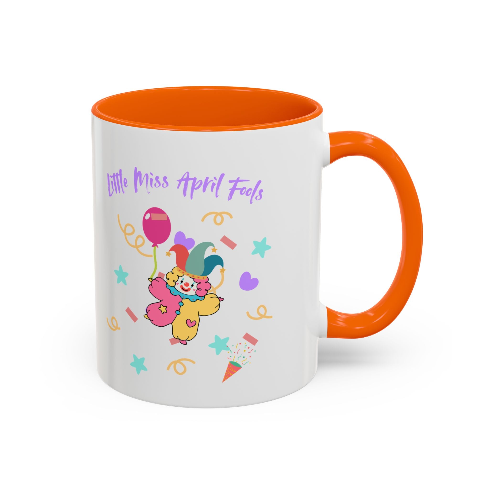 Little Miss April Fool's  Day Accent Coffee Mug - Fun & Whimsical 11oz/15oz
