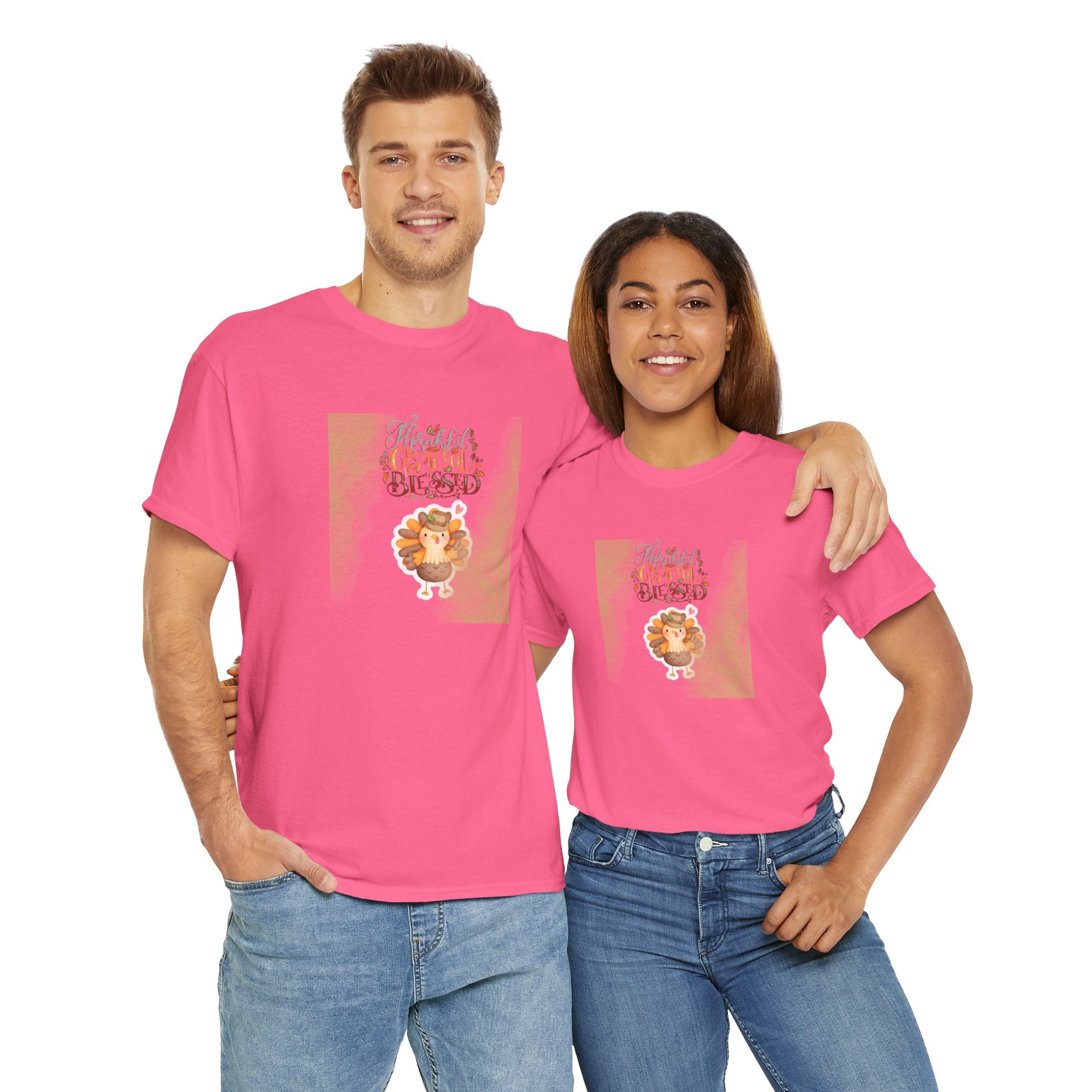 Thankful Grateful Blessed Unisex Heavy Cotton Tee