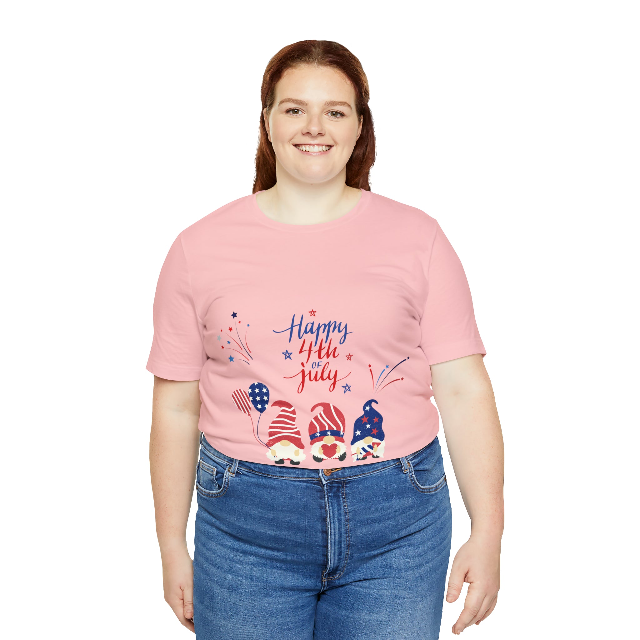 Happy 4th Of July Gnome Unisex Jersey Short Sleeve Tee