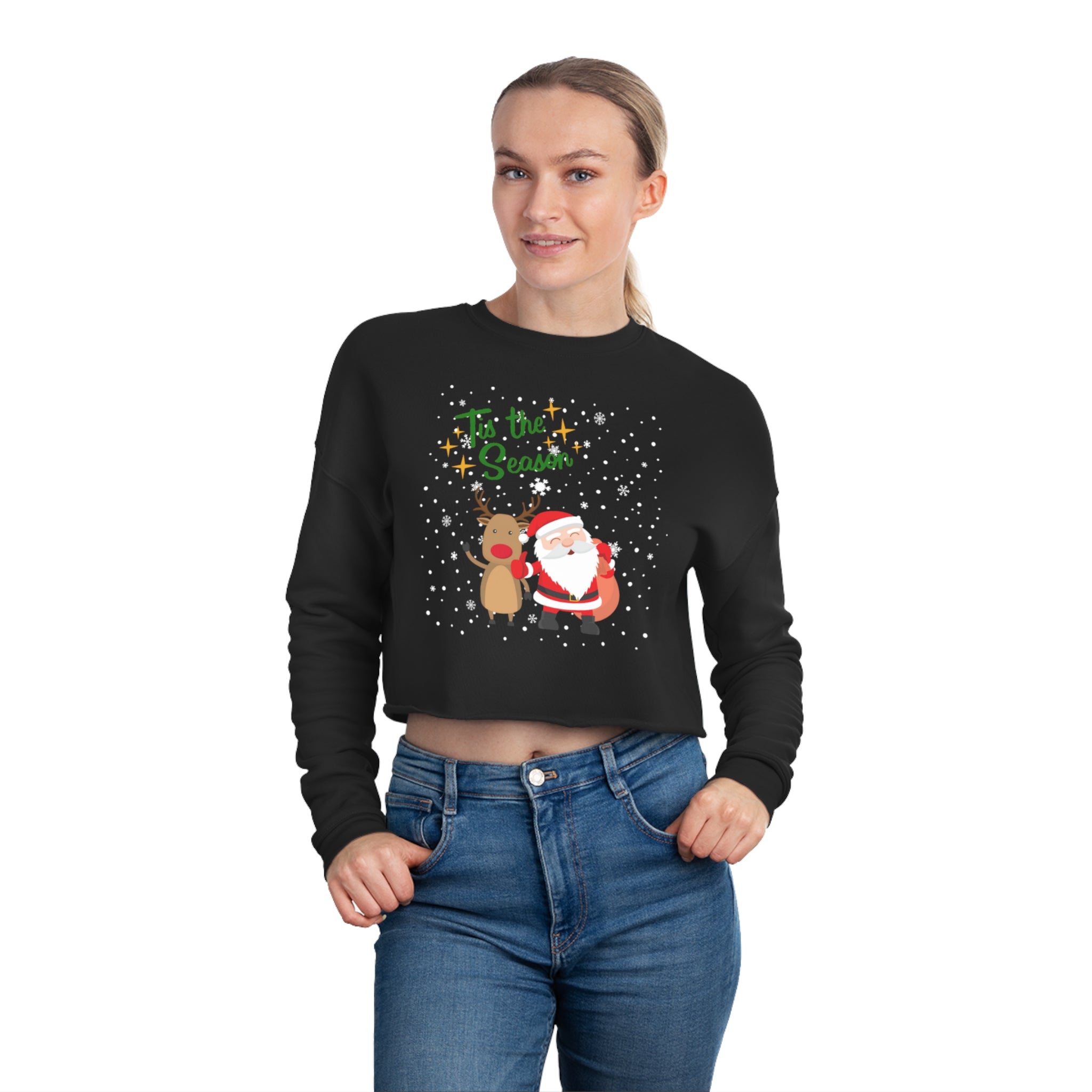 Tis The Season Women's Cropped Sweatshirt