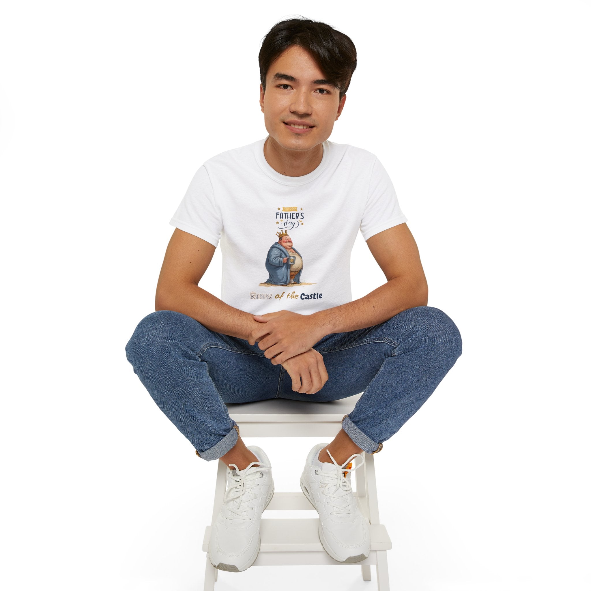 Father's Day King of the Castle Tee, Unisex Cotton T-Shirt