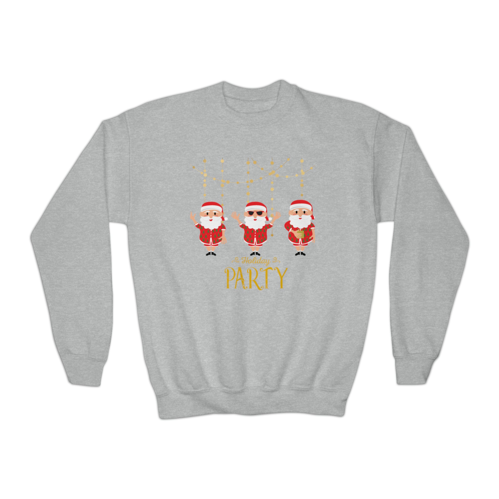 Santa's Holiday Party Youth Crewneck Sweatshirt