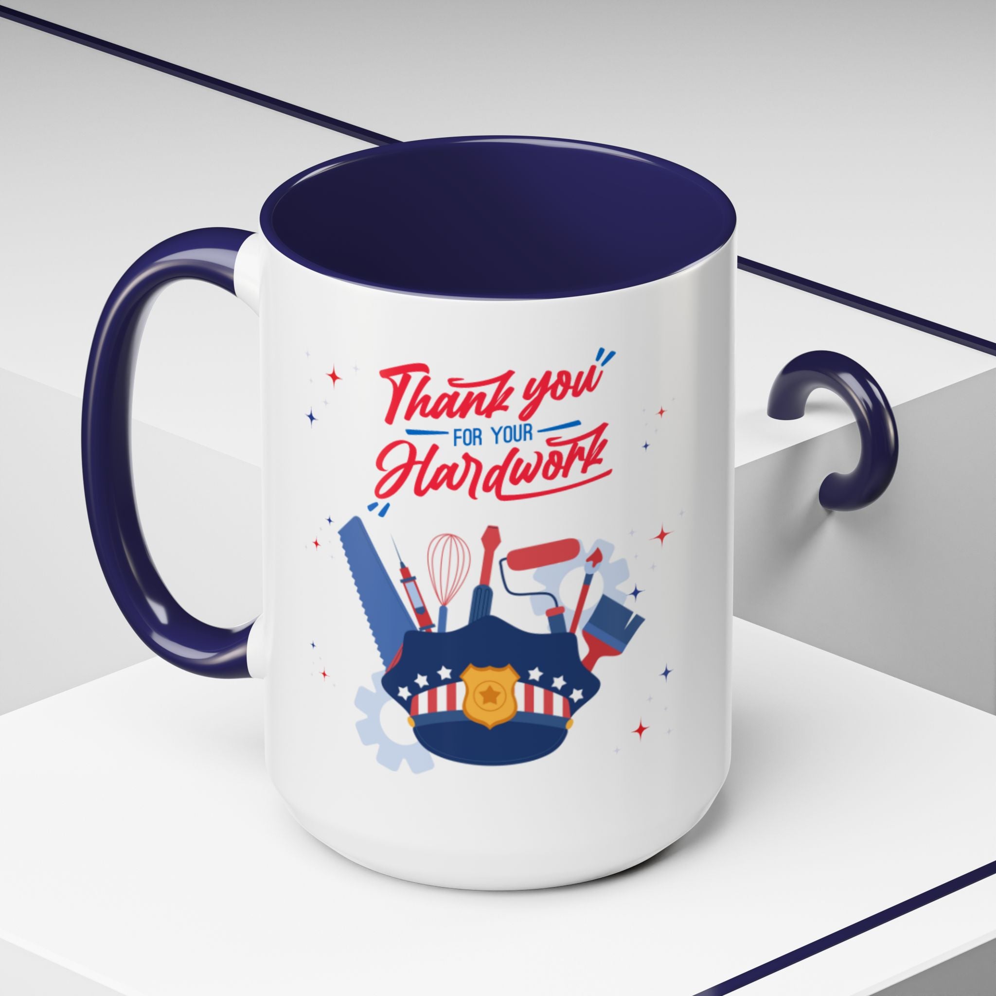 Thank You For Your Hard Work Accent Coffee Mug (11, 15oz)