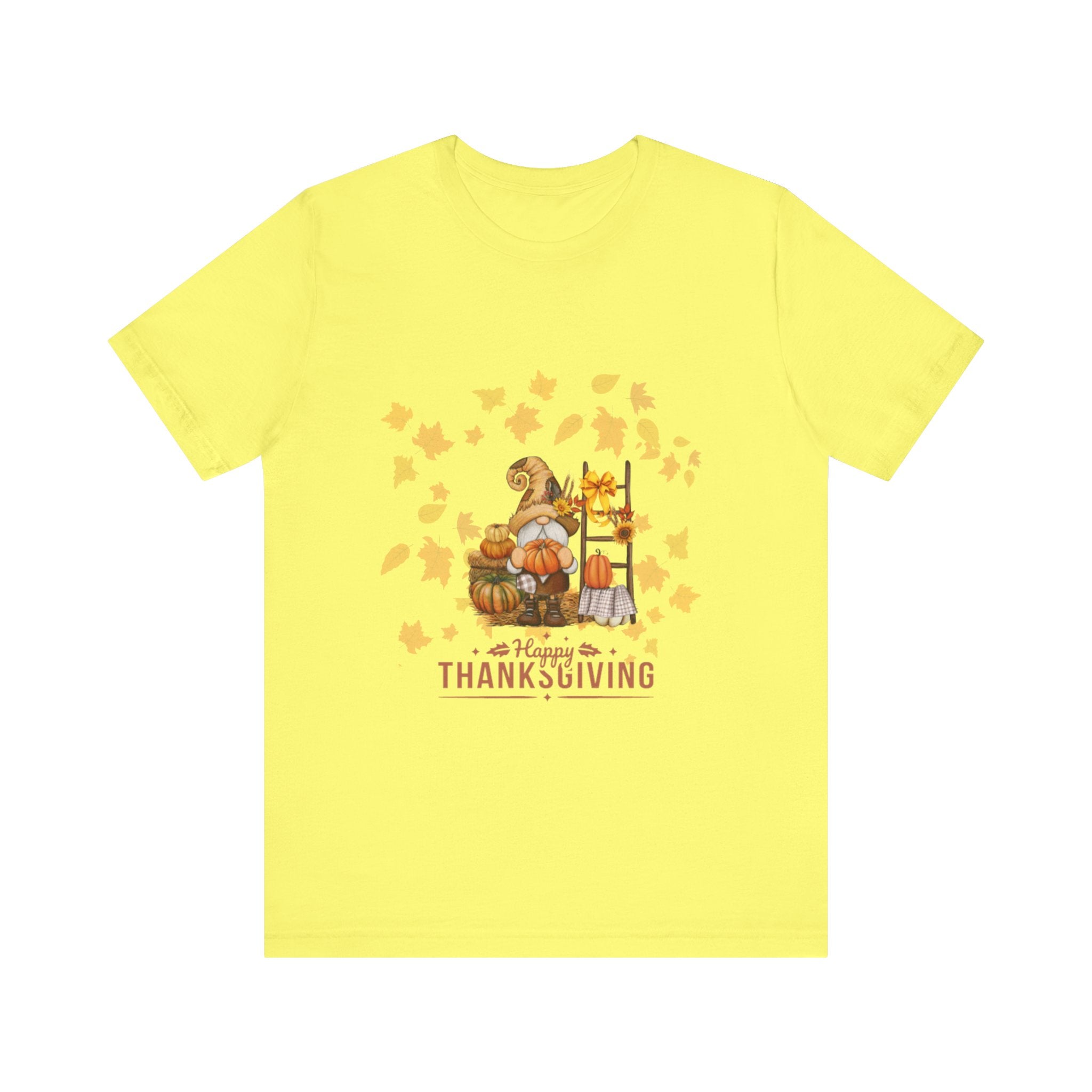 Gnome Happy Thanksgiving Unisex Jersey Short Sleeve Tee
