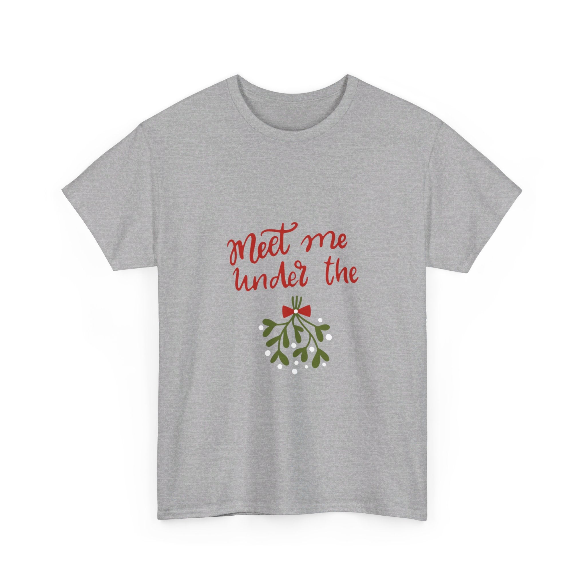 Meet Me Under The Mistletoe Unisex Heavy Cotton Tee