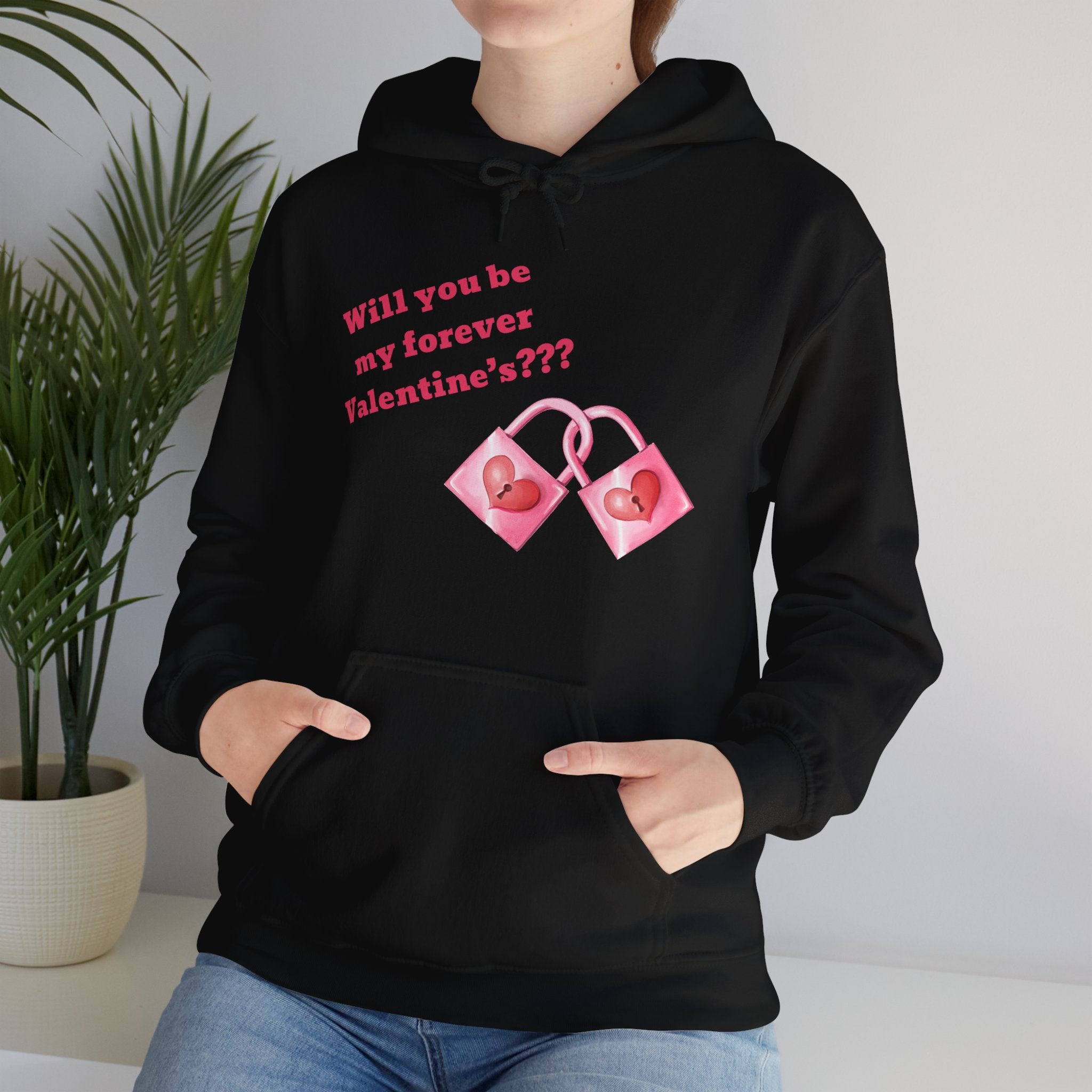 Will You Be My Forever Valentine?? Unisex Heavy Blend™ Hooded Sweatshirt
