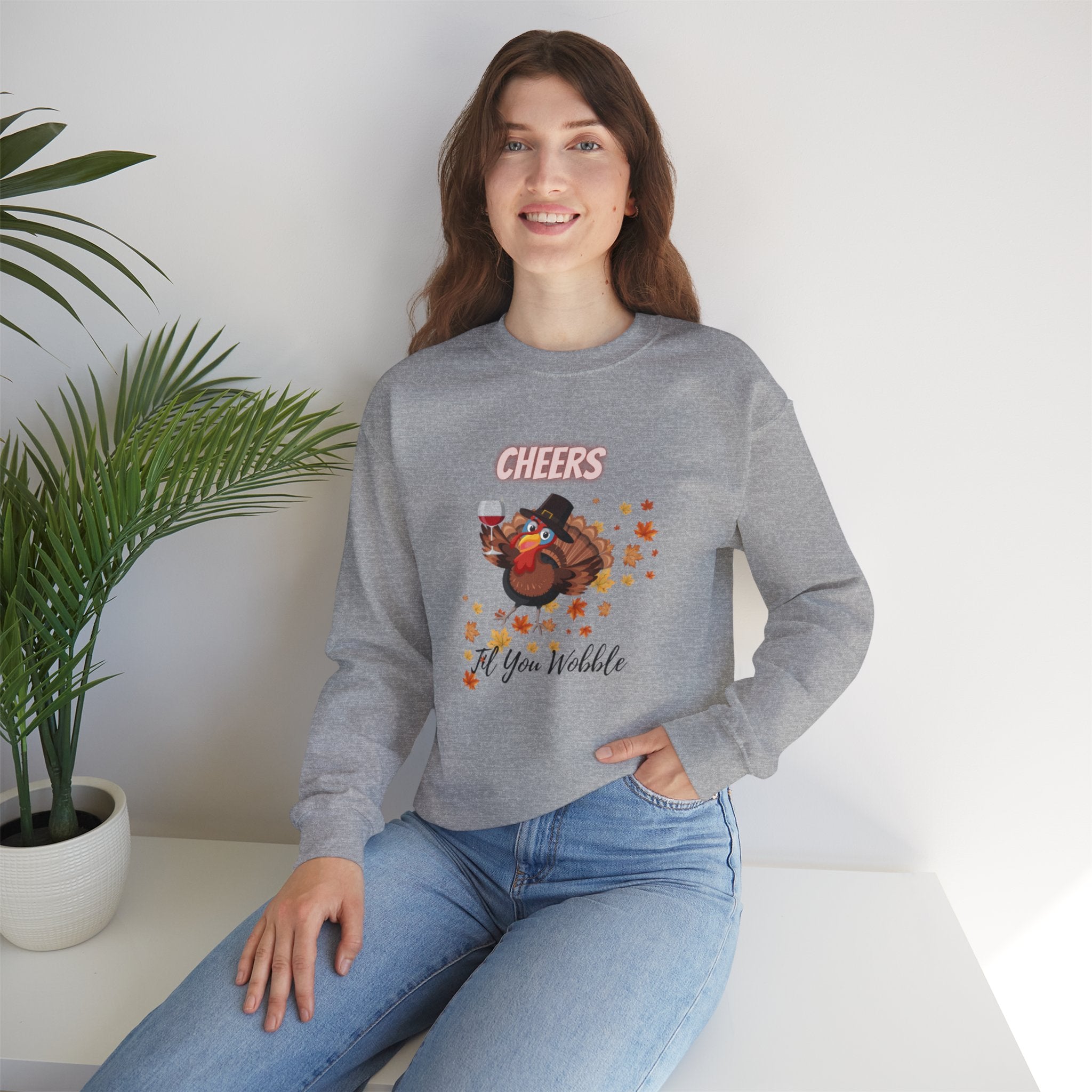 Cheers Til You Wobble Unisex Heavy Blend™ Crewneck Sweatshirt