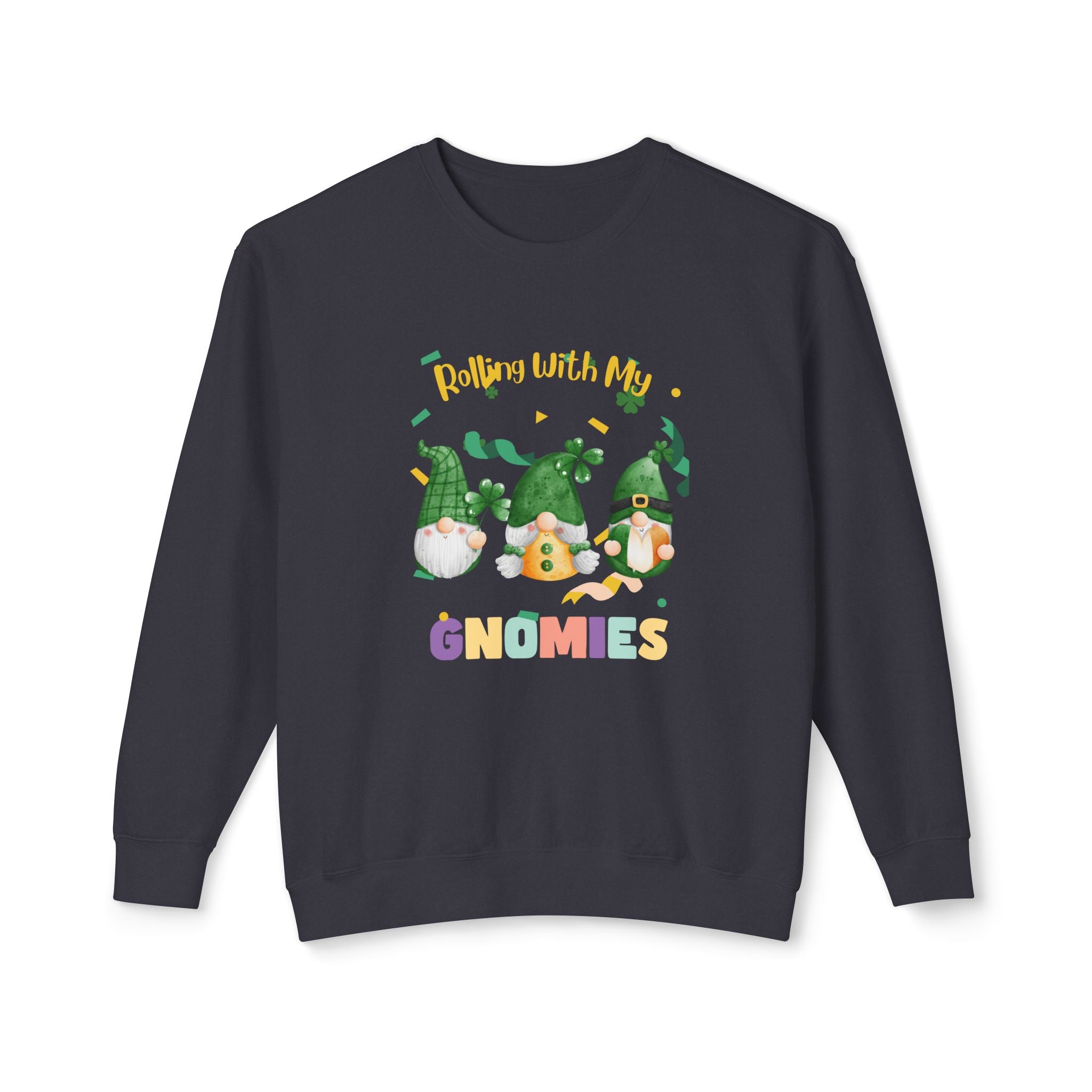 Rolling With My Gnomies Unisex Lightweight Crewneck Sweatshirt