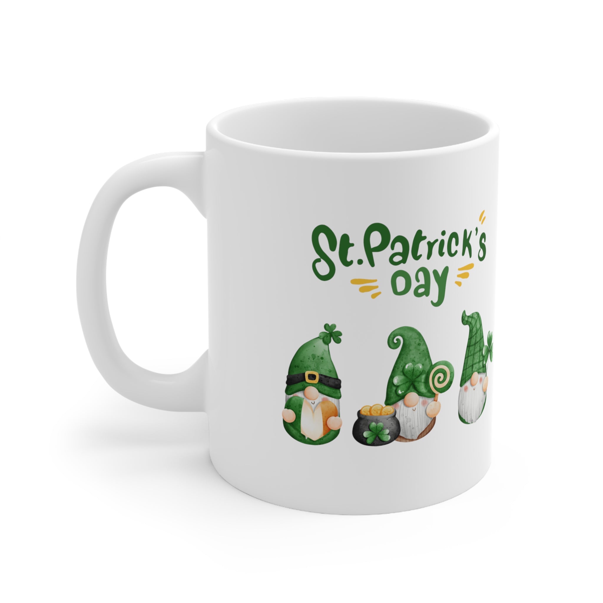 St Patty's Day Gnome Ceramic Mug 11oz