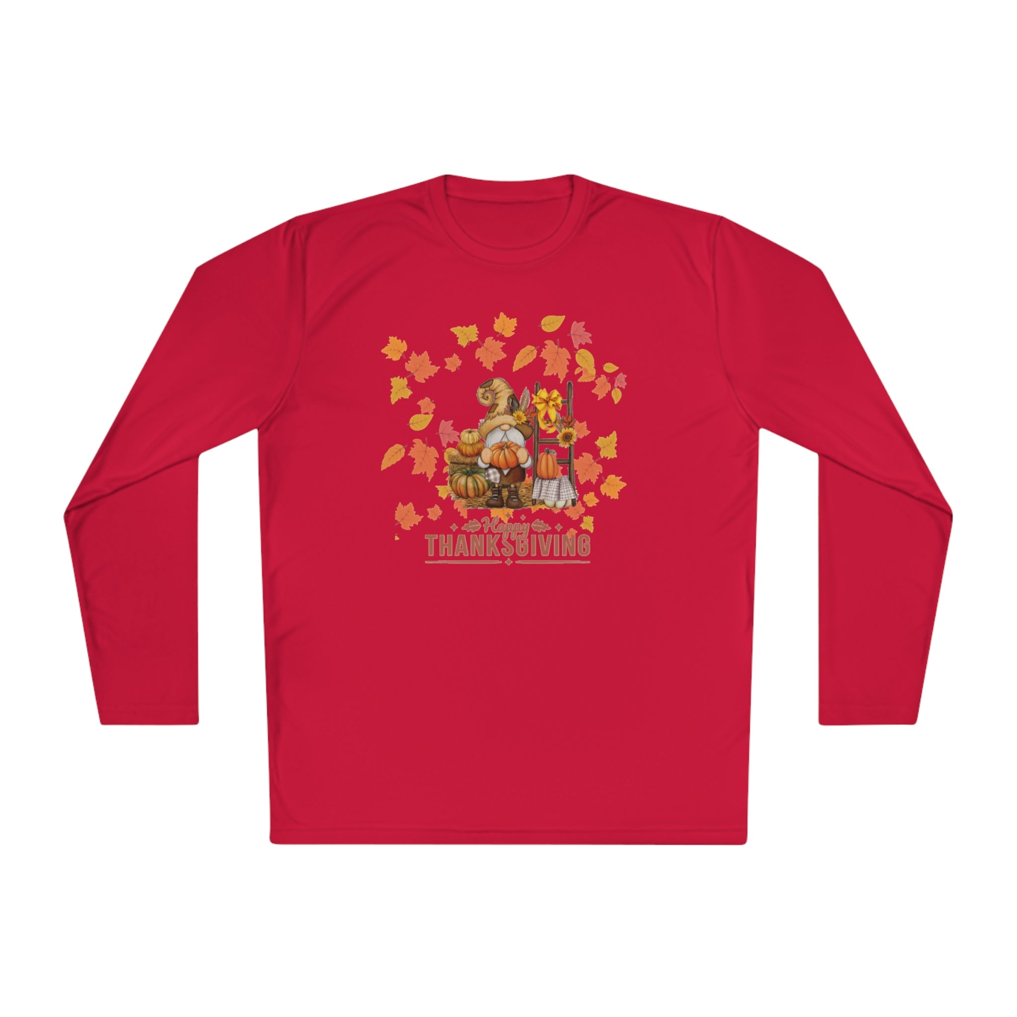 Gnome Happy Thanksgiving Unisex Lightweight Long Sleeve Tee