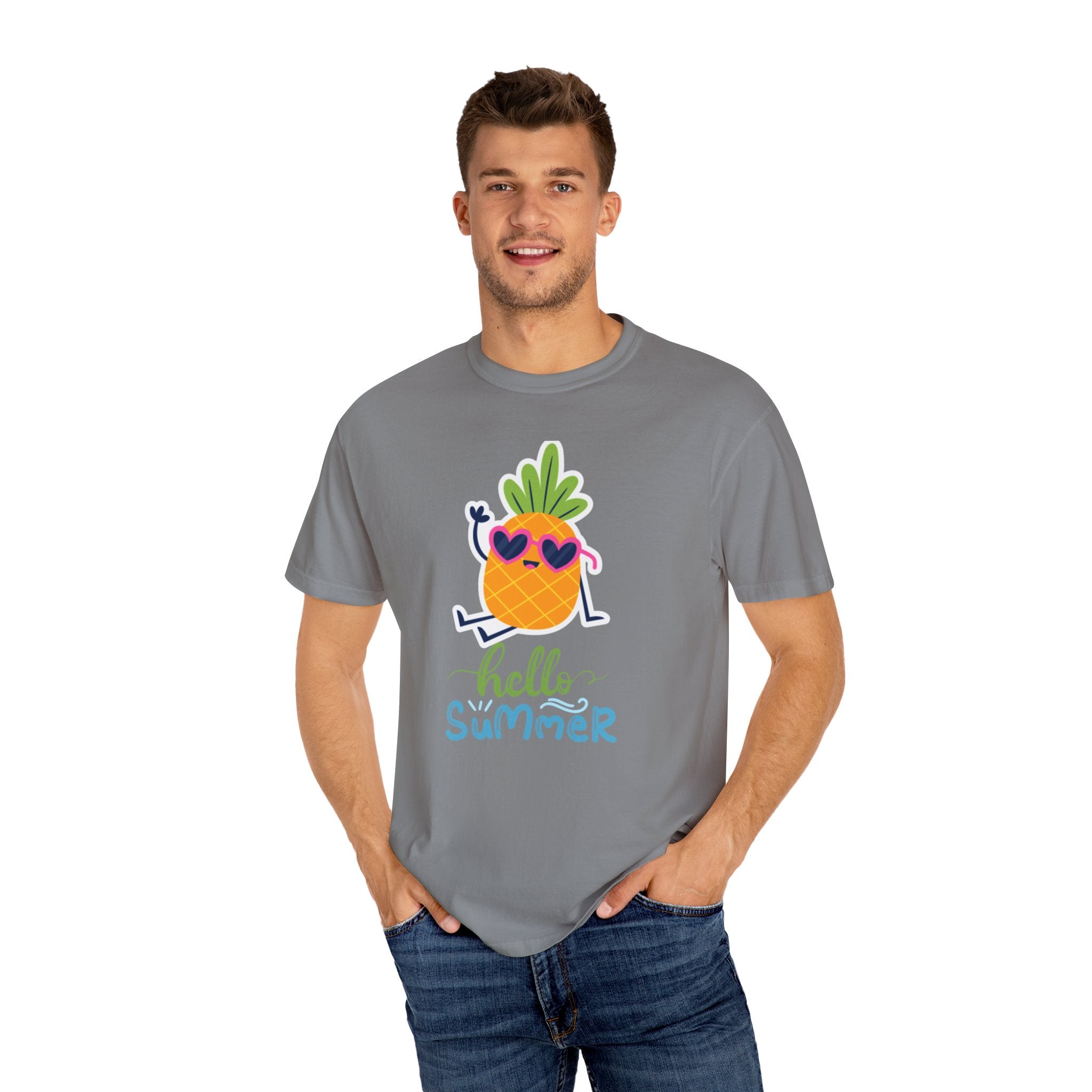 Hello Summer Fun Unisex Garment-Dyed T-shirt