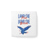 Land Of The Free Home Of The Brave Porcelain Magnet, Square
