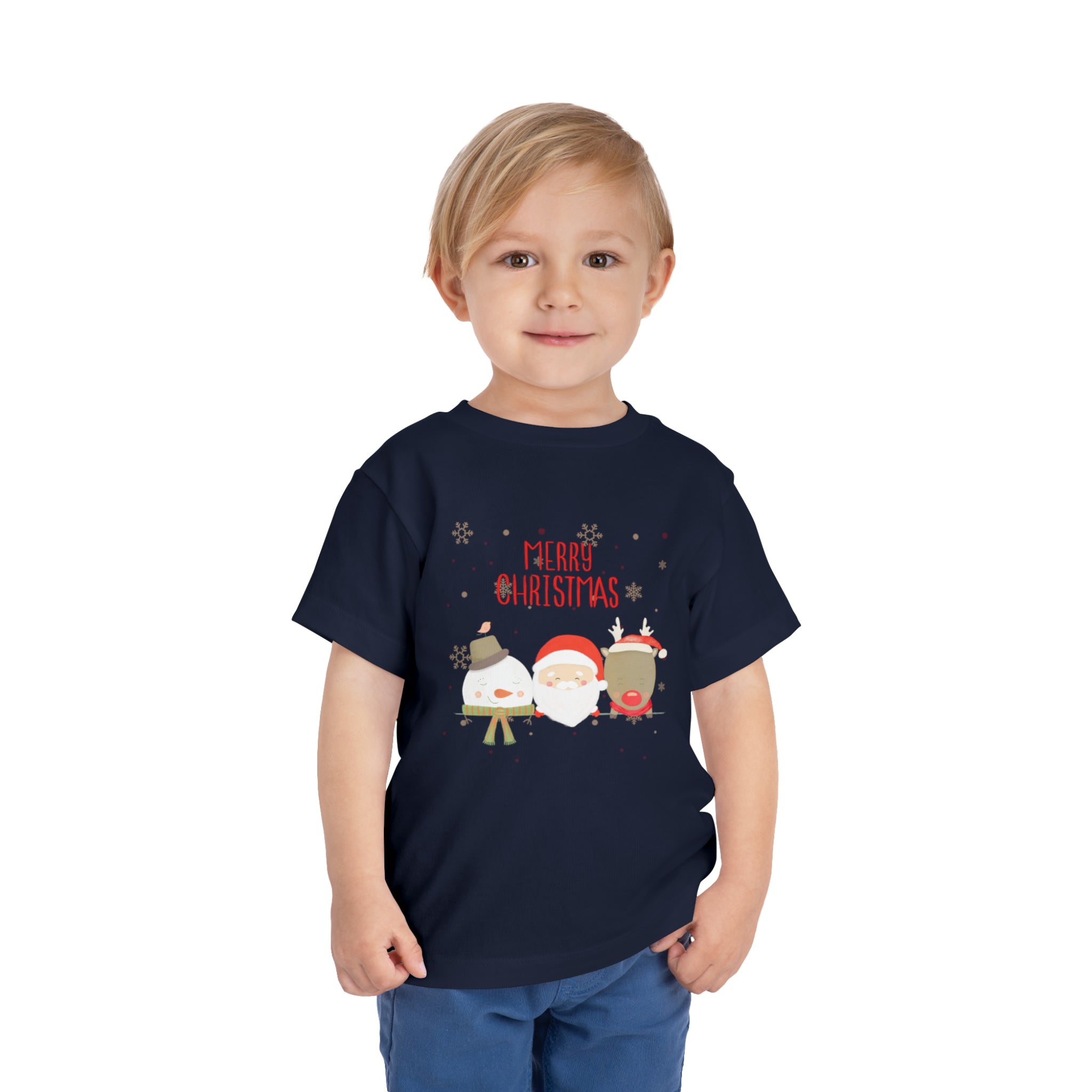 Merry Xmas Crew Toddler Short Sleeve Tee