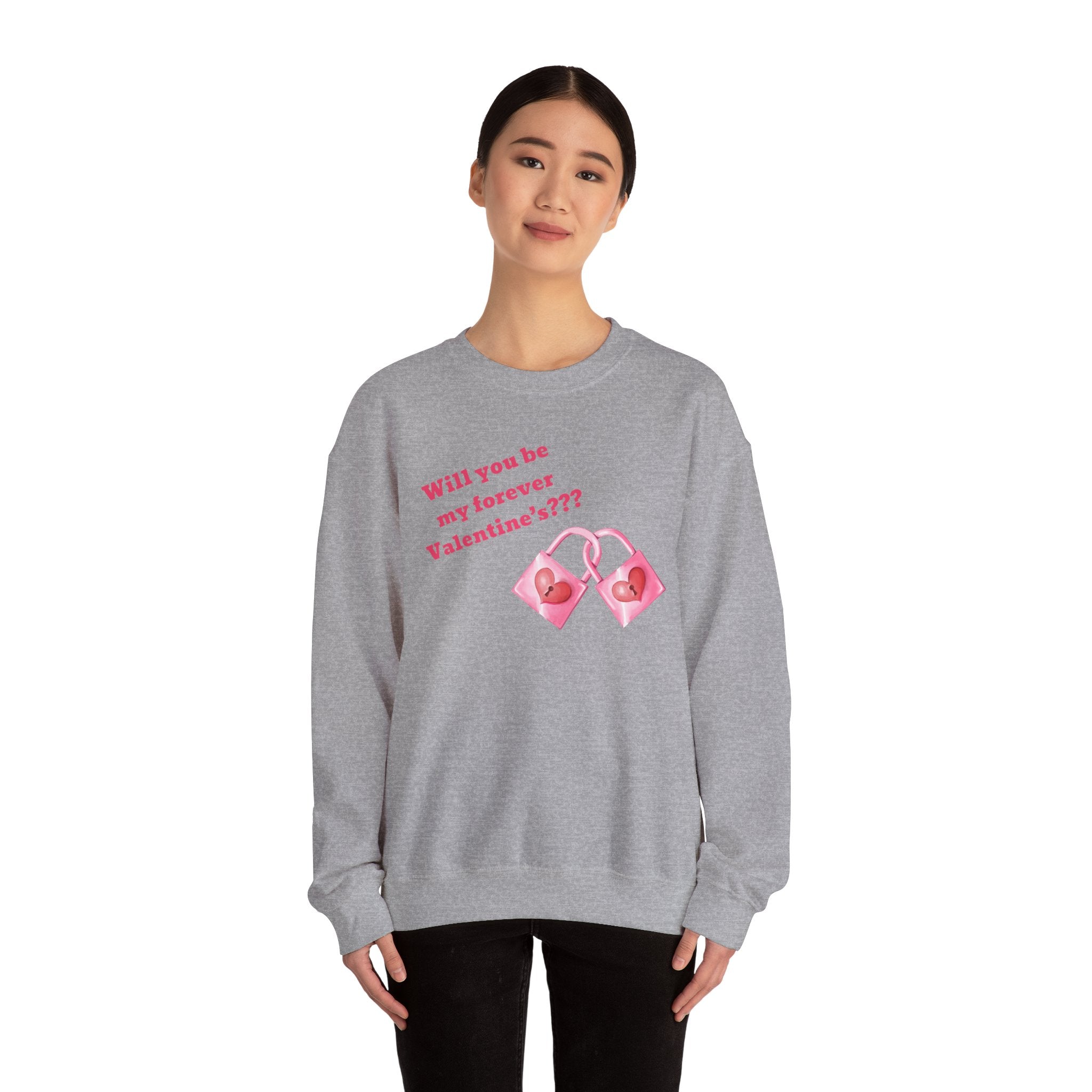 Will You Be My Forever Valentine?? Unisex Heavy Blend™ Crewneck Sweatshirt