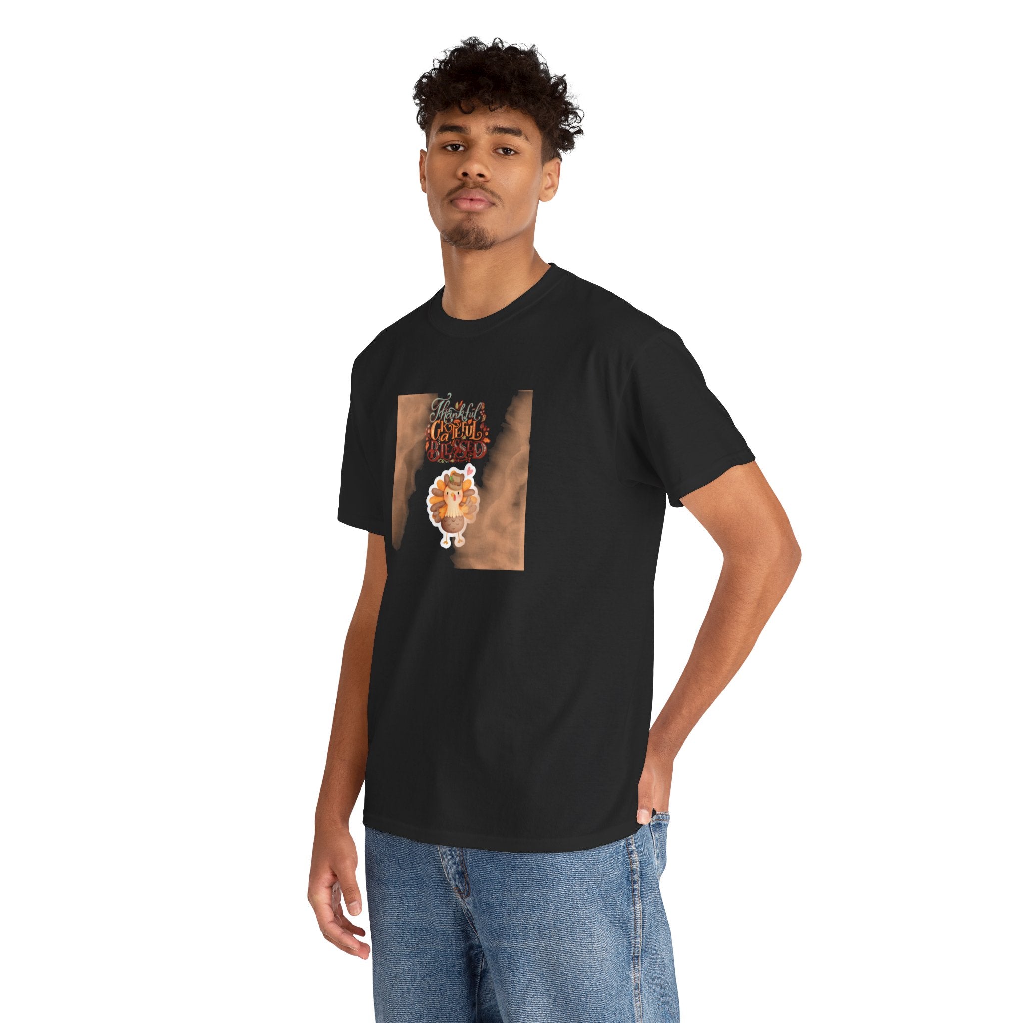 Thankful Grateful Blessed Unisex Heavy Cotton Tee