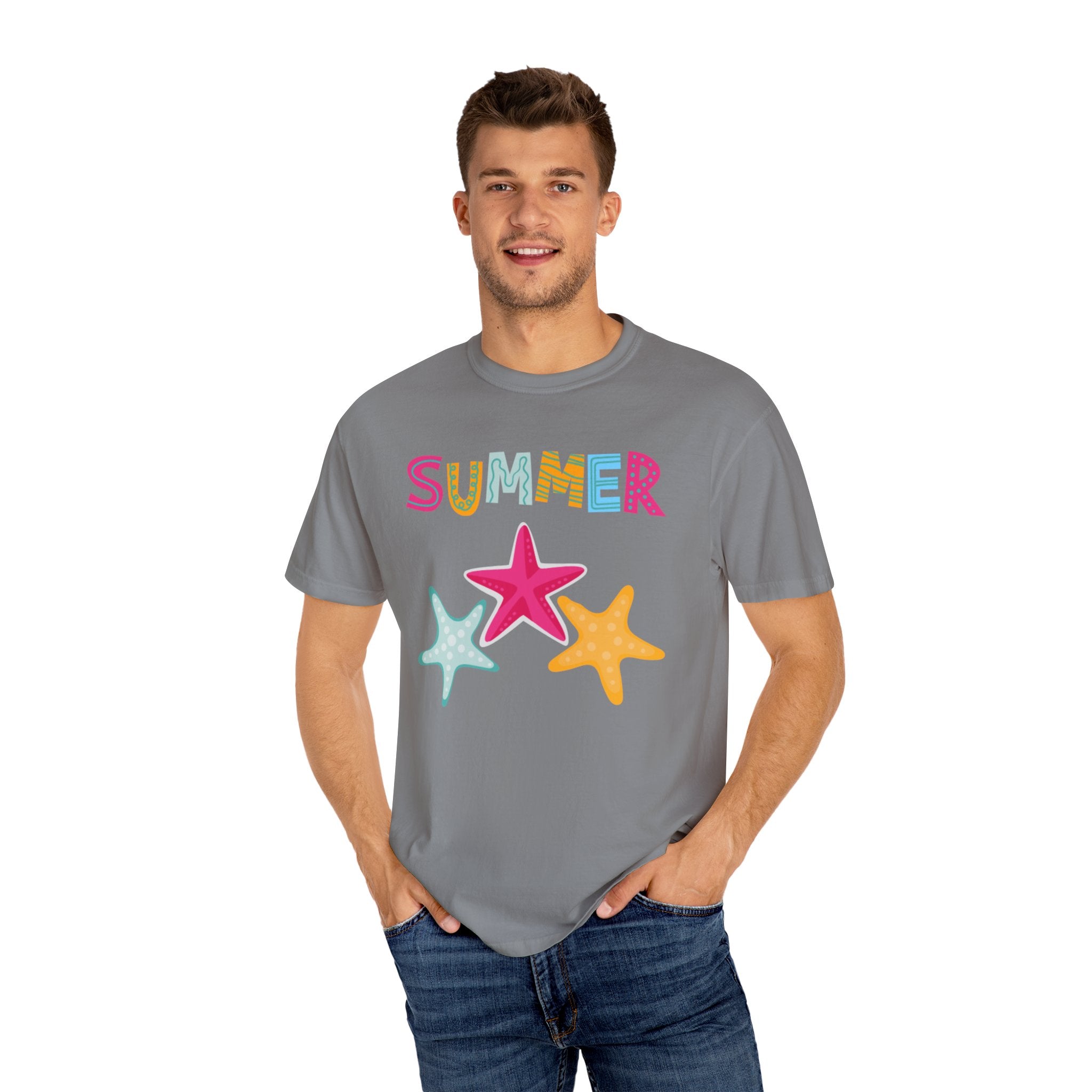 Summer Starfish Unisex Garment-Dyed T-shirt