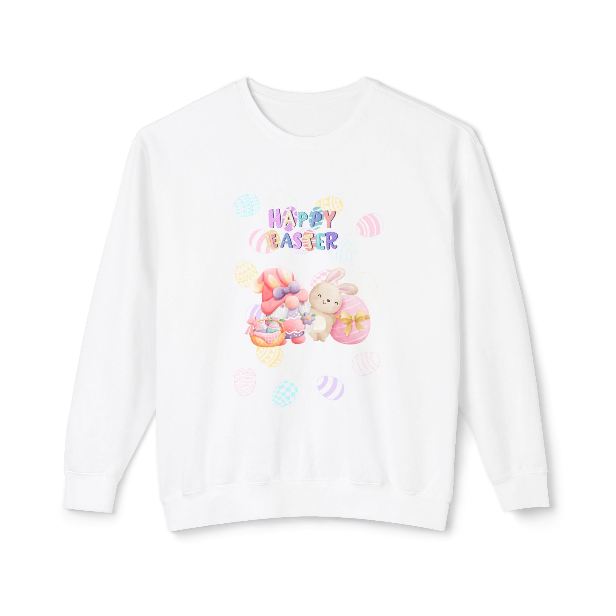 Easter Gnome Unisex Lightweight Crewneck Sweatshirt