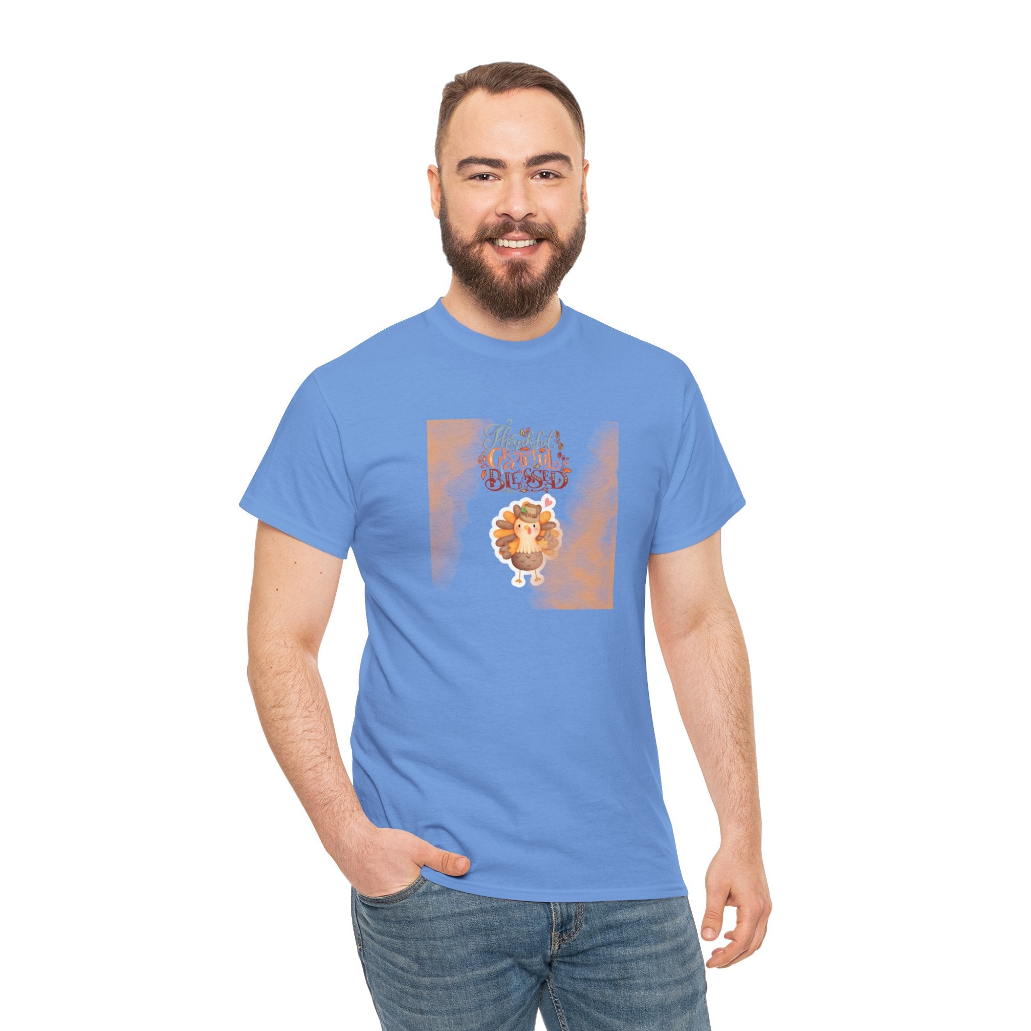 Thankful Grateful Blessed Unisex Heavy Cotton Tee